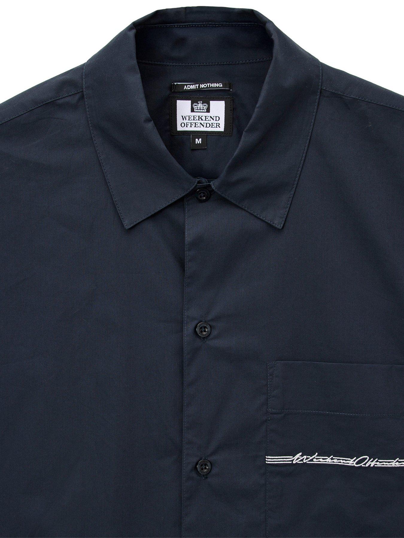 Image 6 of 7 of Weekend Offender Senia Short Sleeve Shirt - Navy