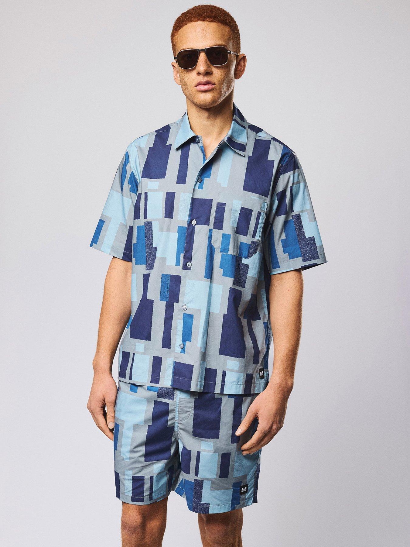 Image 1 of 6 of Weekend Offender Ouzou Short Sleeve Shirt - Grey
