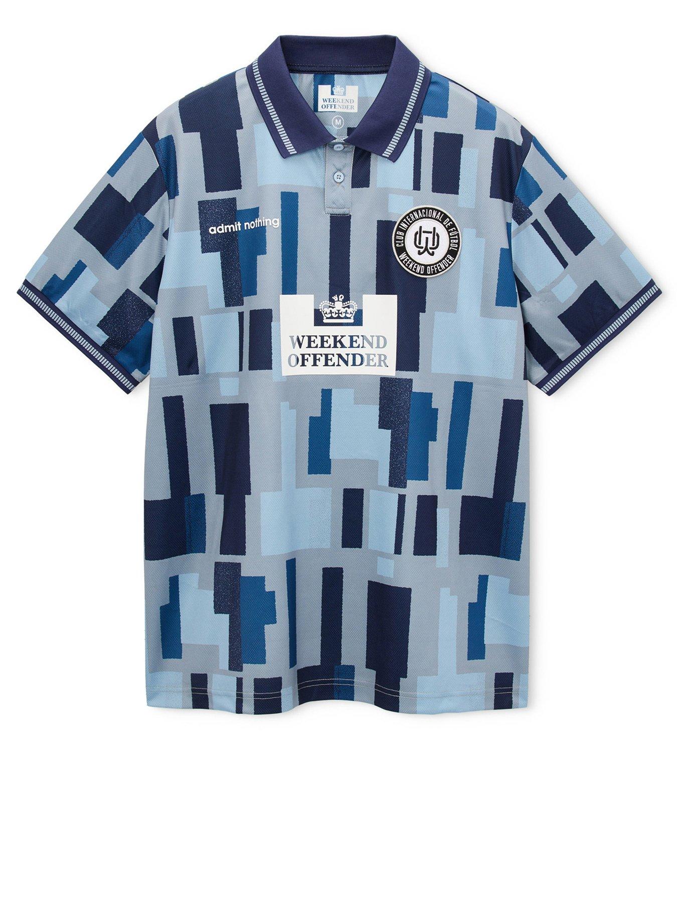 Weekend Offender Kiffan Football Shirt, Grey, Size 3Xl, Men