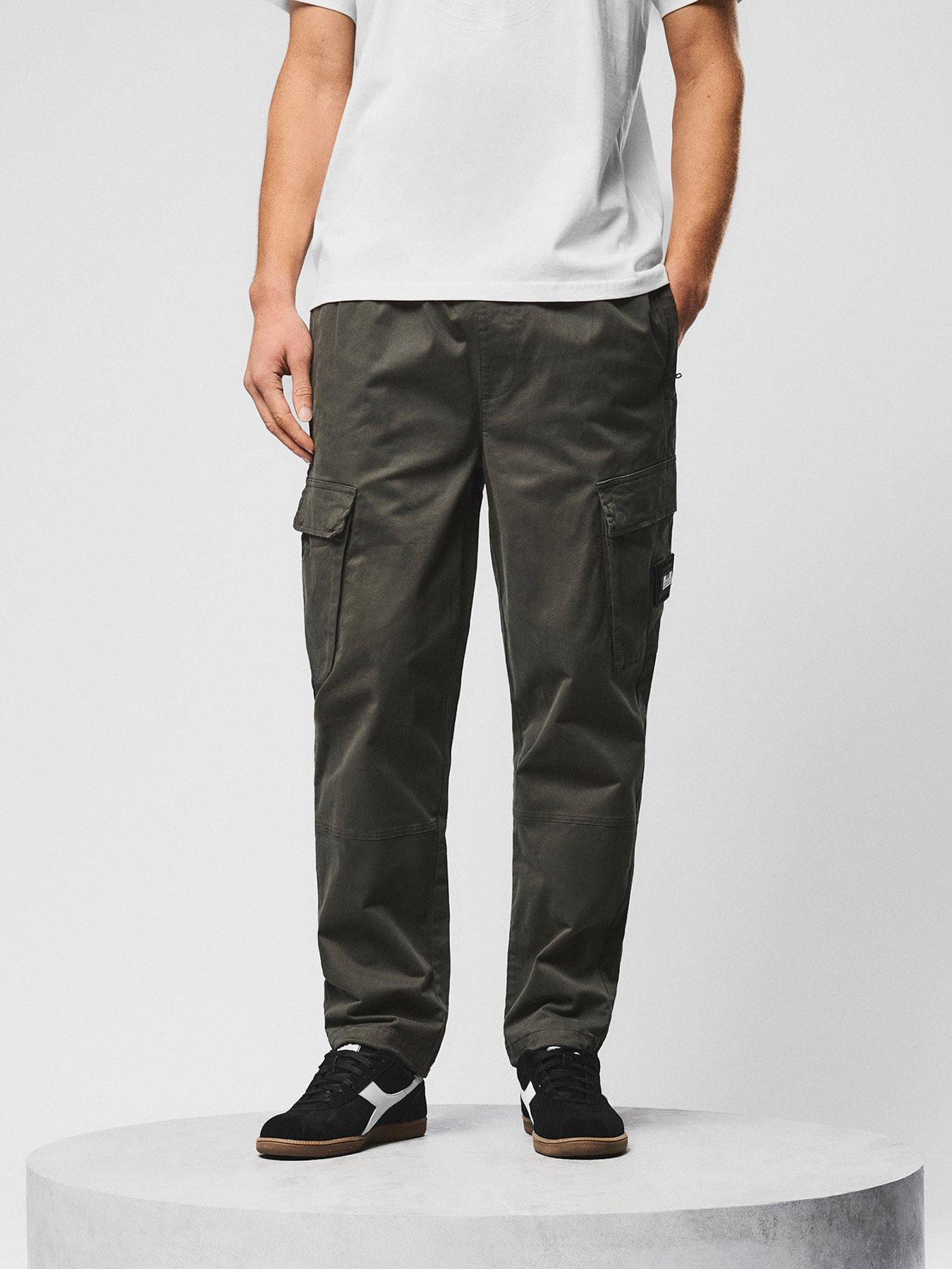 Image 2 of 6 of Weekend Offender Weekend Offender Eldon Woven Cargo Trousers - Green