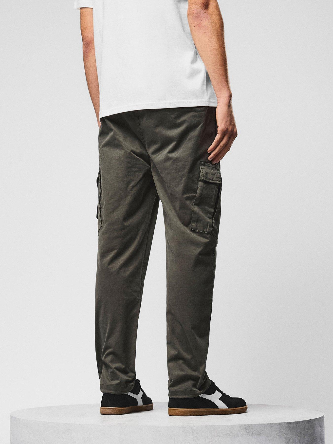 Image 3 of 6 of Weekend Offender Weekend Offender Eldon Woven Cargo Trousers - Green