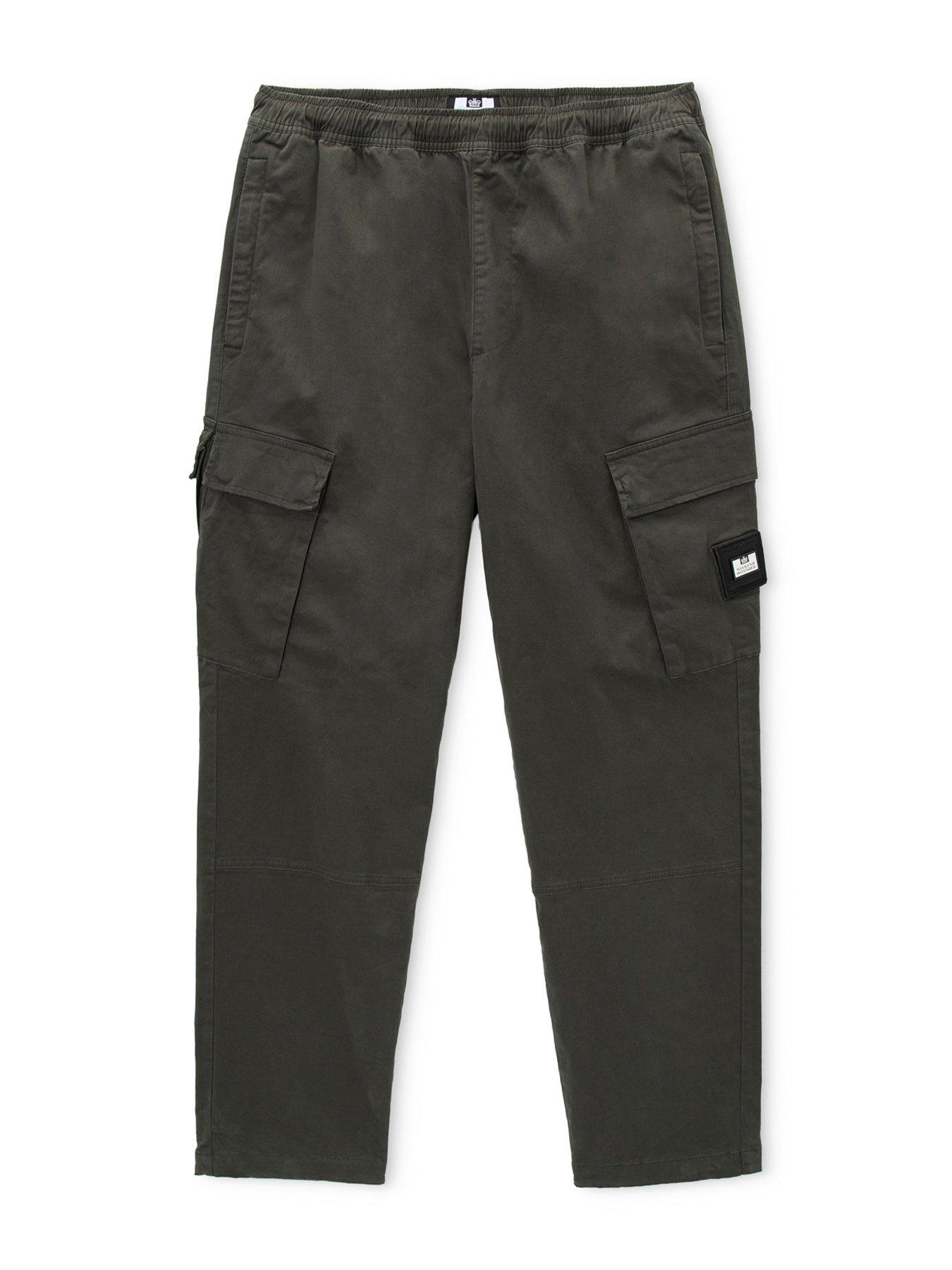 Image 4 of 6 of Weekend Offender Weekend Offender Eldon Woven Cargo Trousers - Green