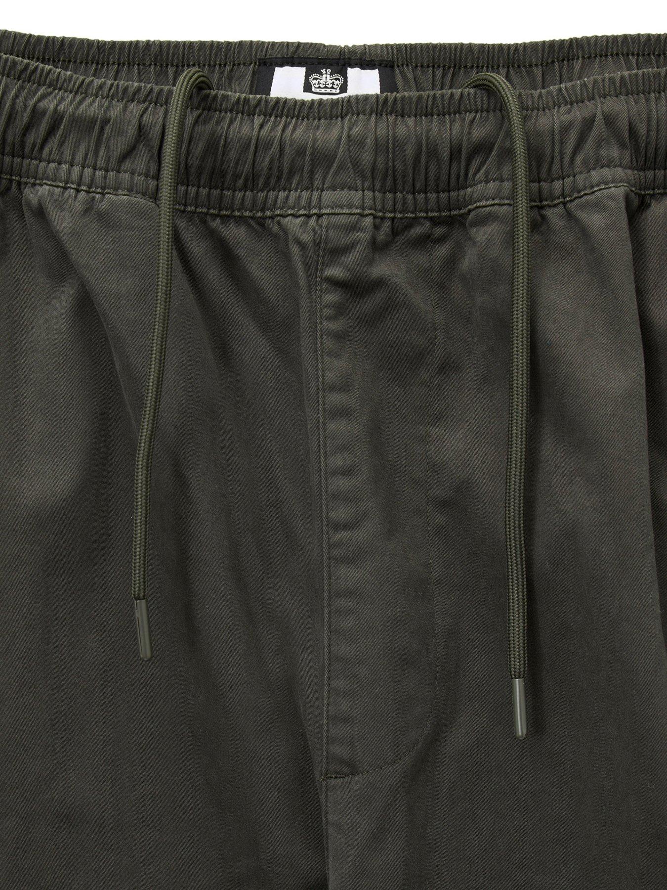Image 5 of 6 of Weekend Offender Weekend Offender Eldon Woven Cargo Trousers - Green