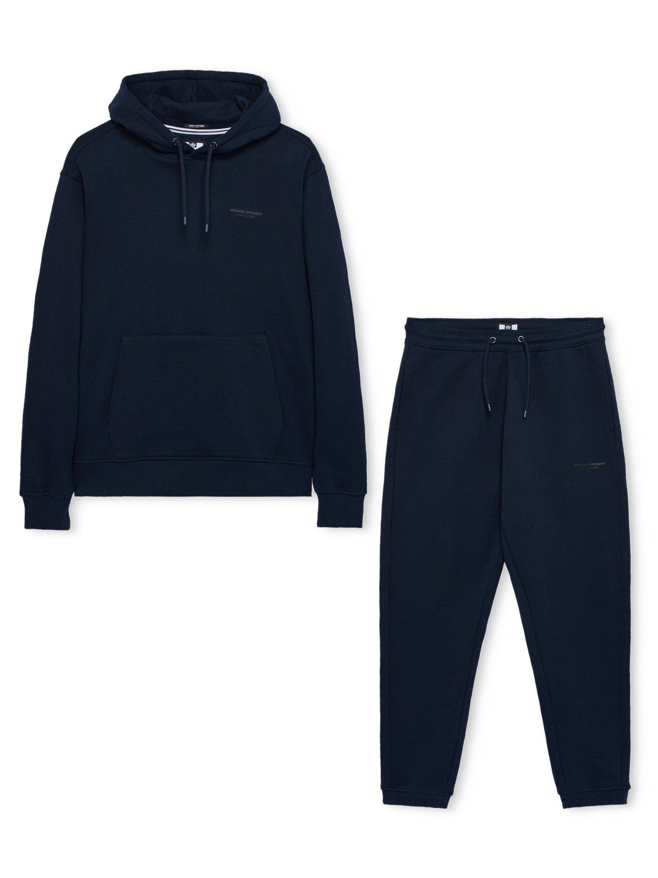 Image 3 of 4 of Weekend Offender Bronx Tracksuit Set - Navy