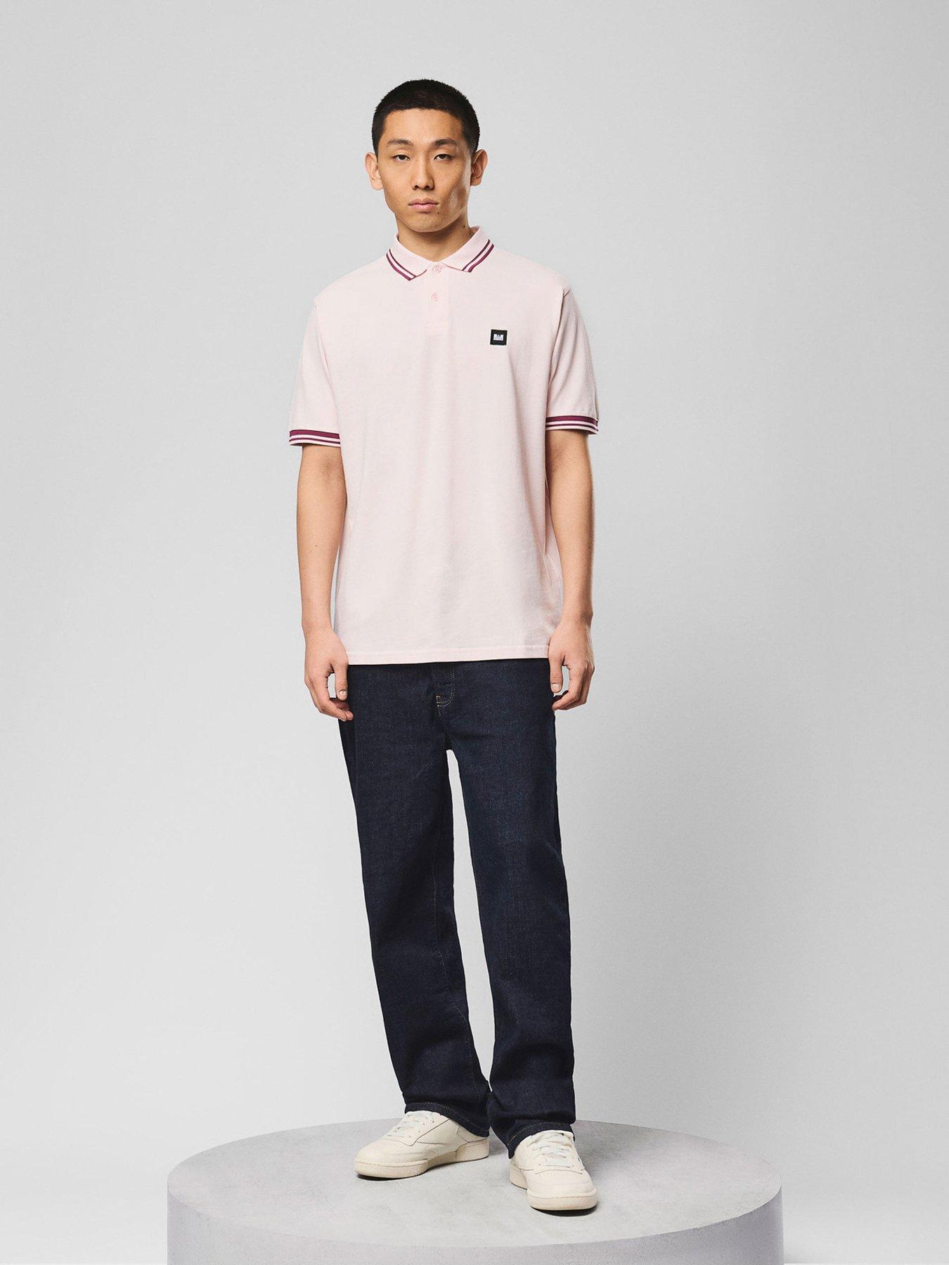 Weekend Offender Levanto Short Sleeve Polo Shirt - Light Pink
