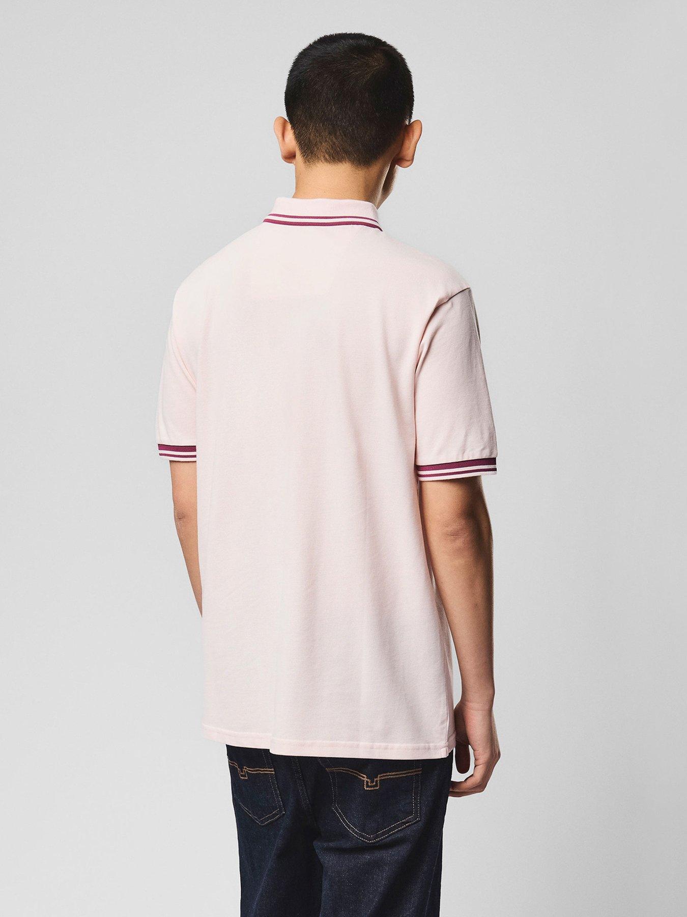 Image 4 of 7 of Weekend Offender Levanto Short Sleeve Polo Shirt - Light Pink