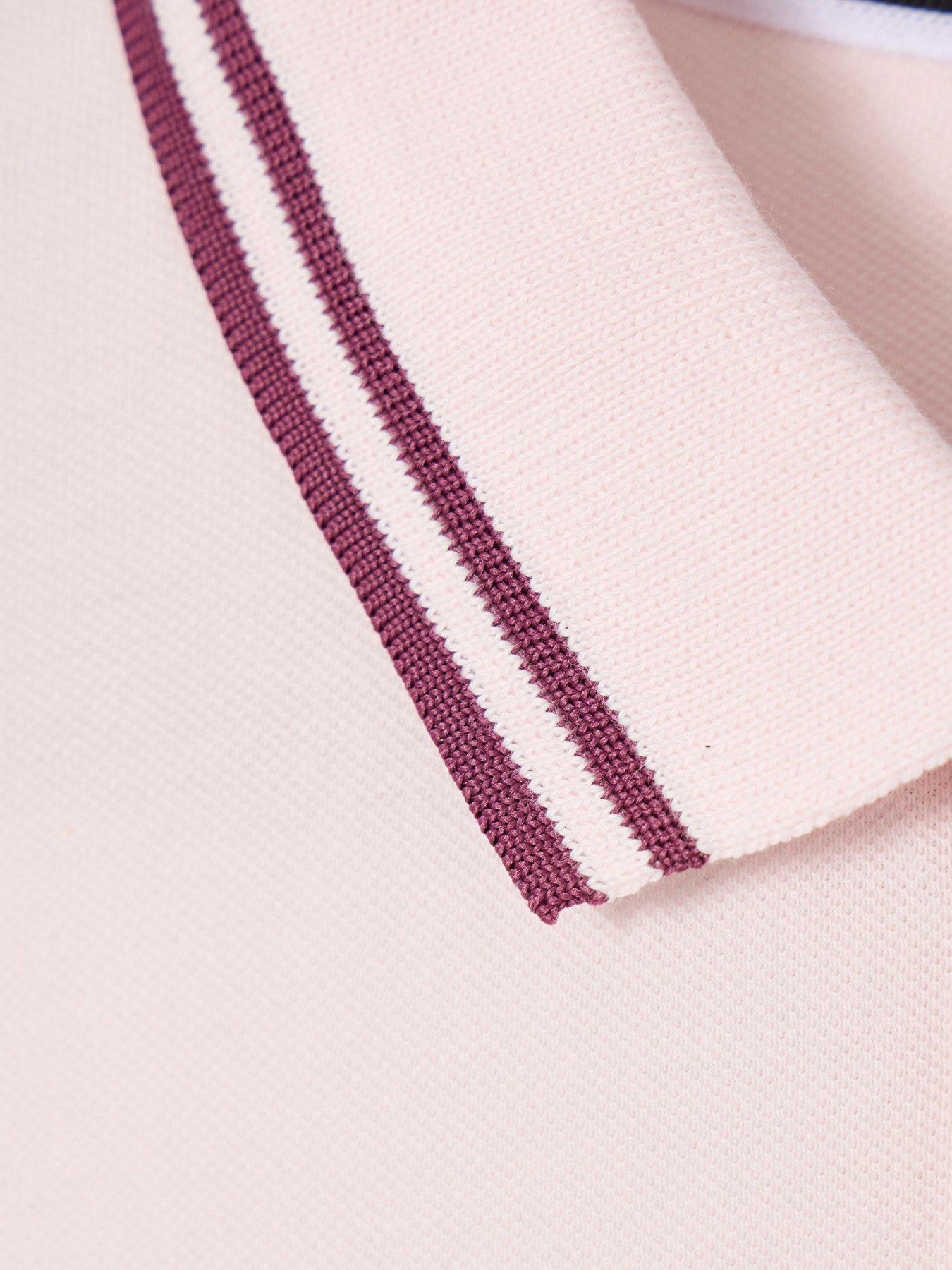 Image 6 of 7 of Weekend Offender Levanto Short Sleeve Polo Shirt - Light Pink