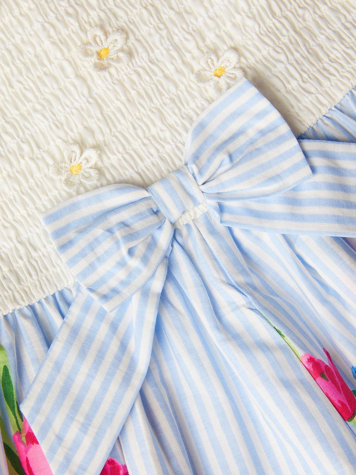 Image 3 of 3 of Monsoon Girls Tick Bloom Playsuit - Blue