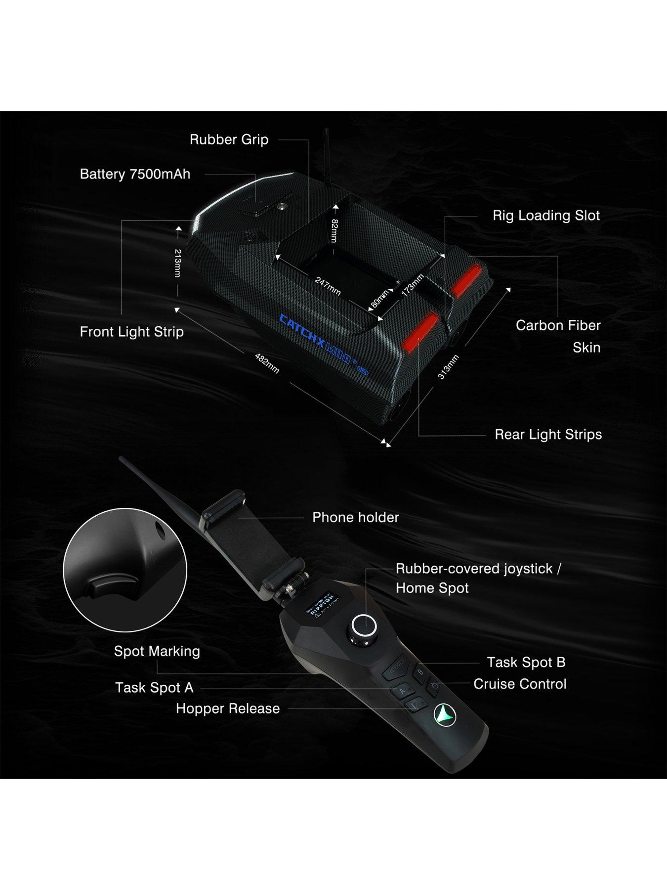Rippton CatchX Mini Remote Control GPS Fishing Bait Boat | Very