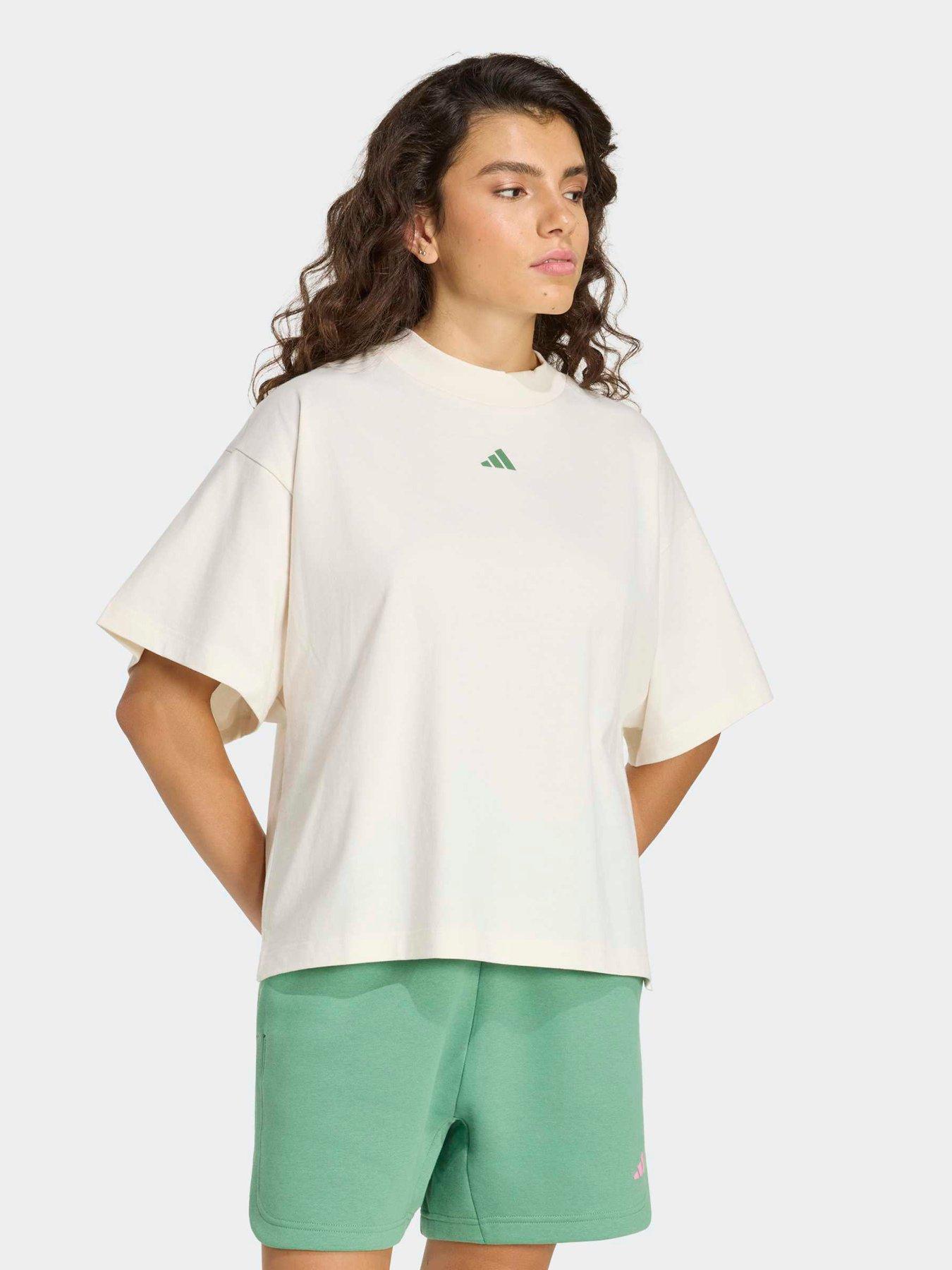 adidas Sportswear Womens 3 Stripe Graphic Tee - Off White
