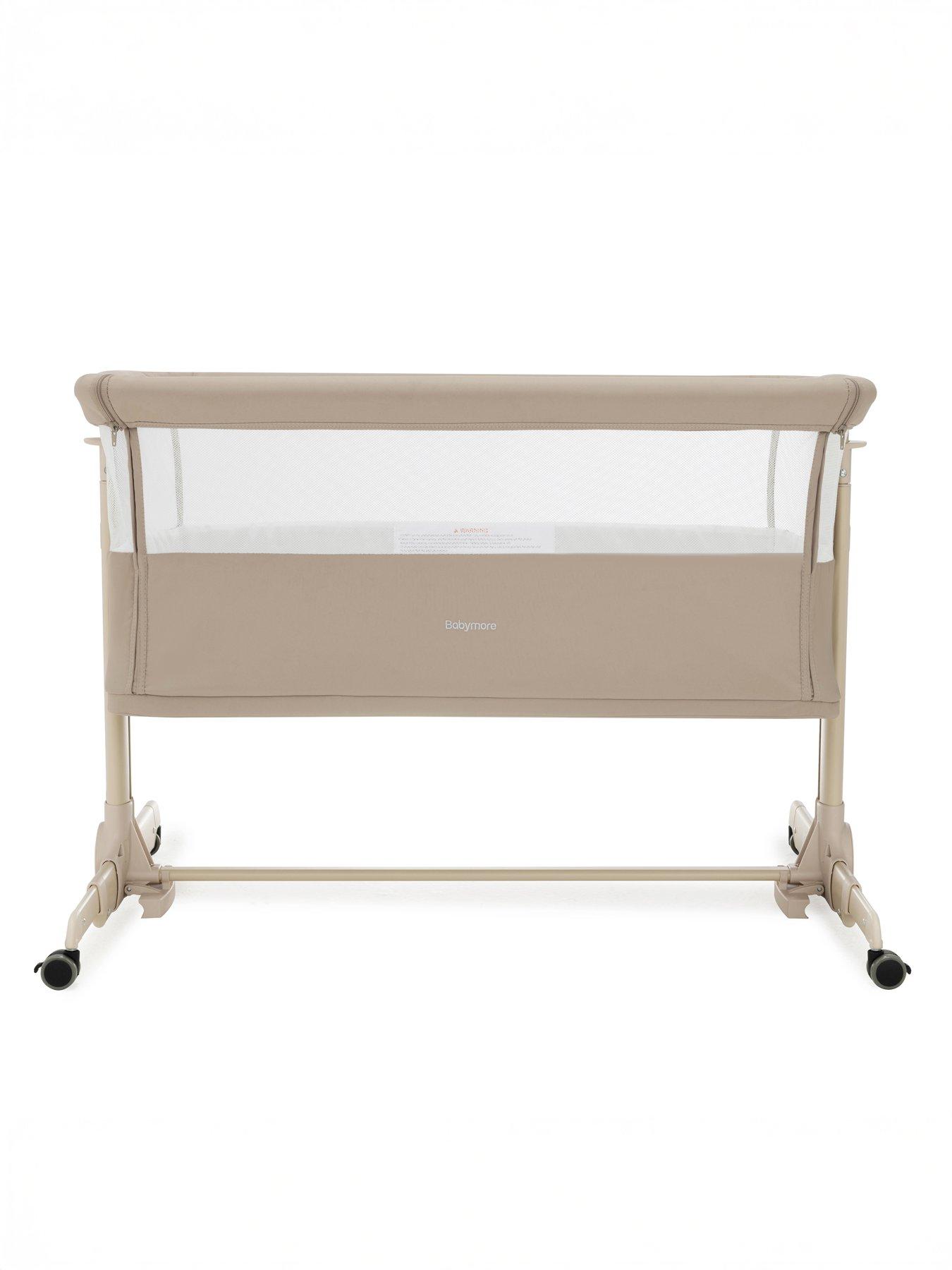 Image 3 of 7 of Babymore Neera Bedside Crib - Khaki