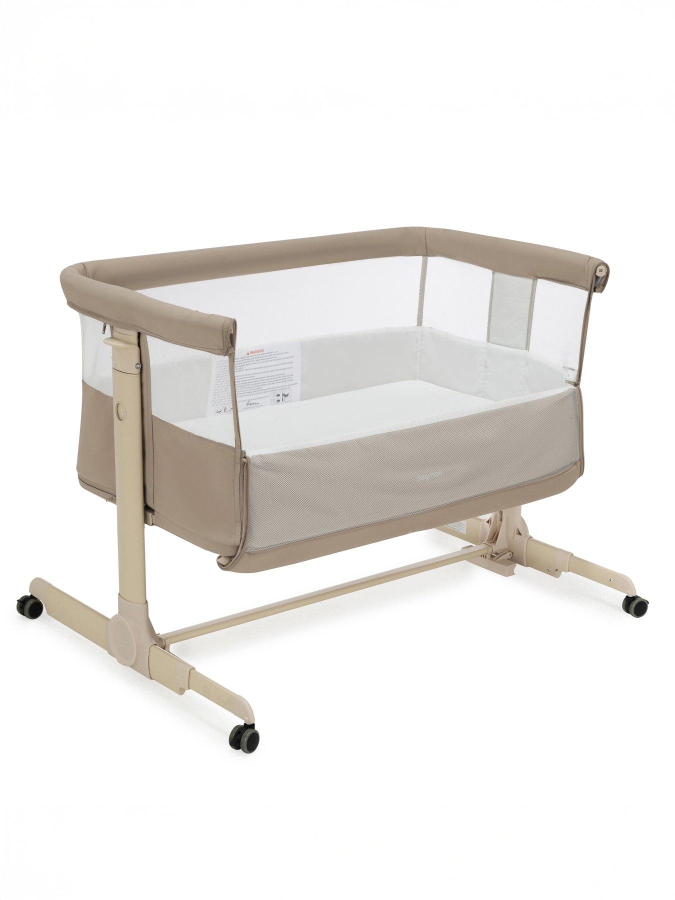 Image 4 of 7 of Babymore Neera Bedside Crib - Khaki