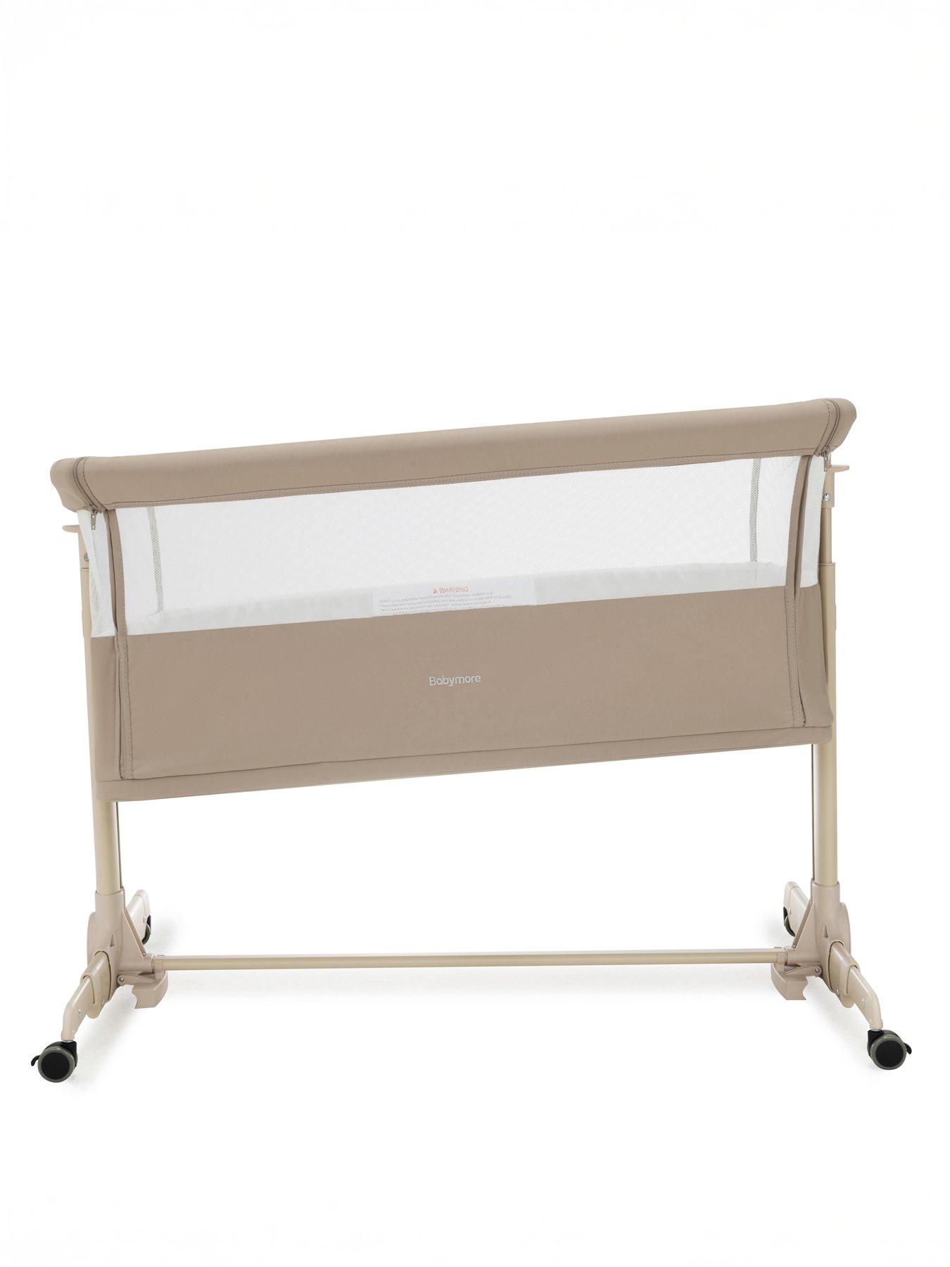 Image 6 of 7 of Babymore Neera Bedside Crib - Khaki