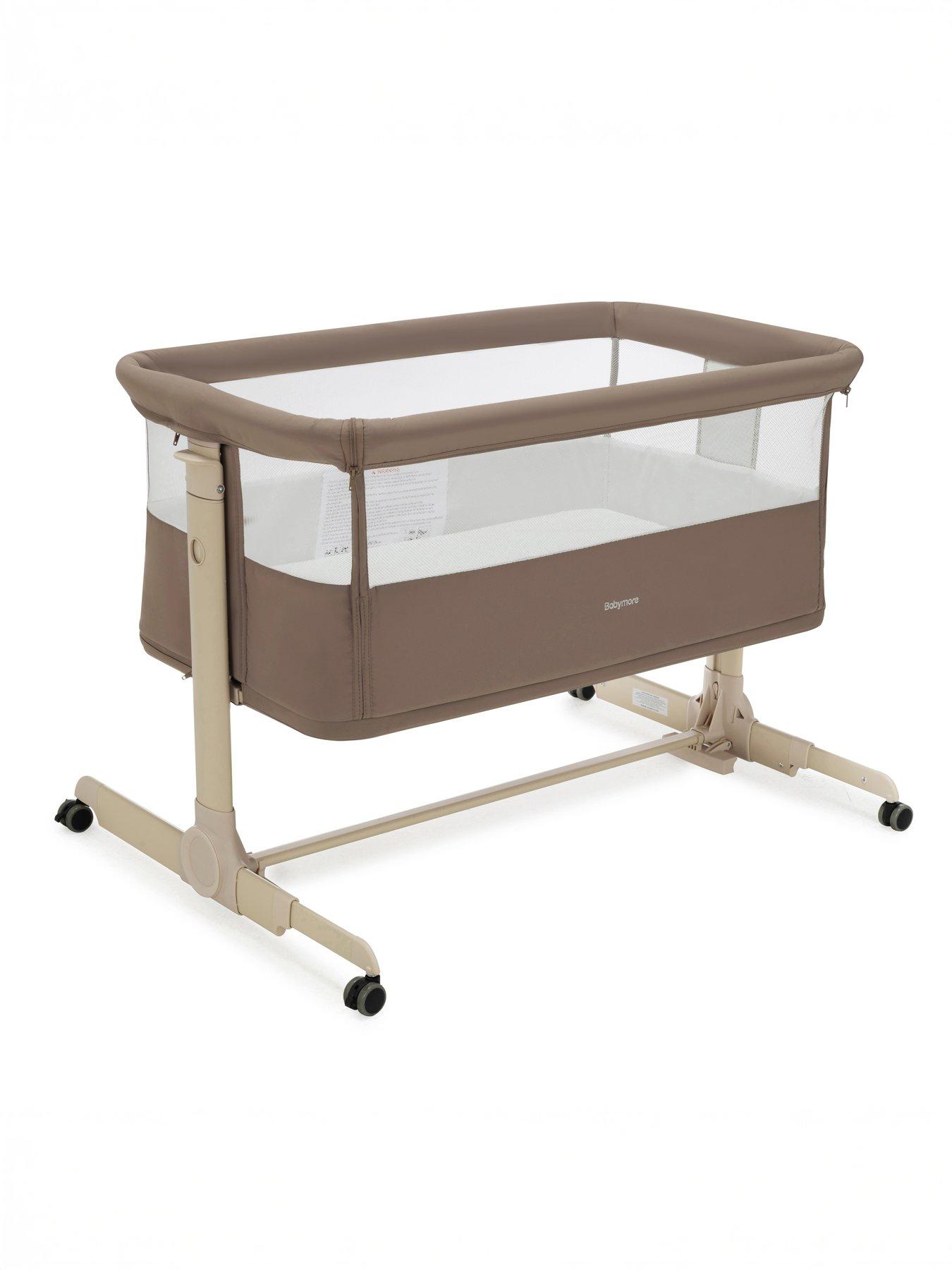 Image 3 of 7 of Babymore Neera Bedside Crib - Mocha