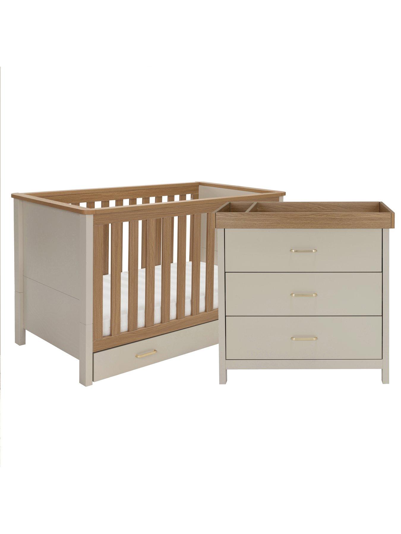 Image 5 of 7 of Babymore Mira 2 Piece Nursery Room Set - Cashmere Warm Oak
