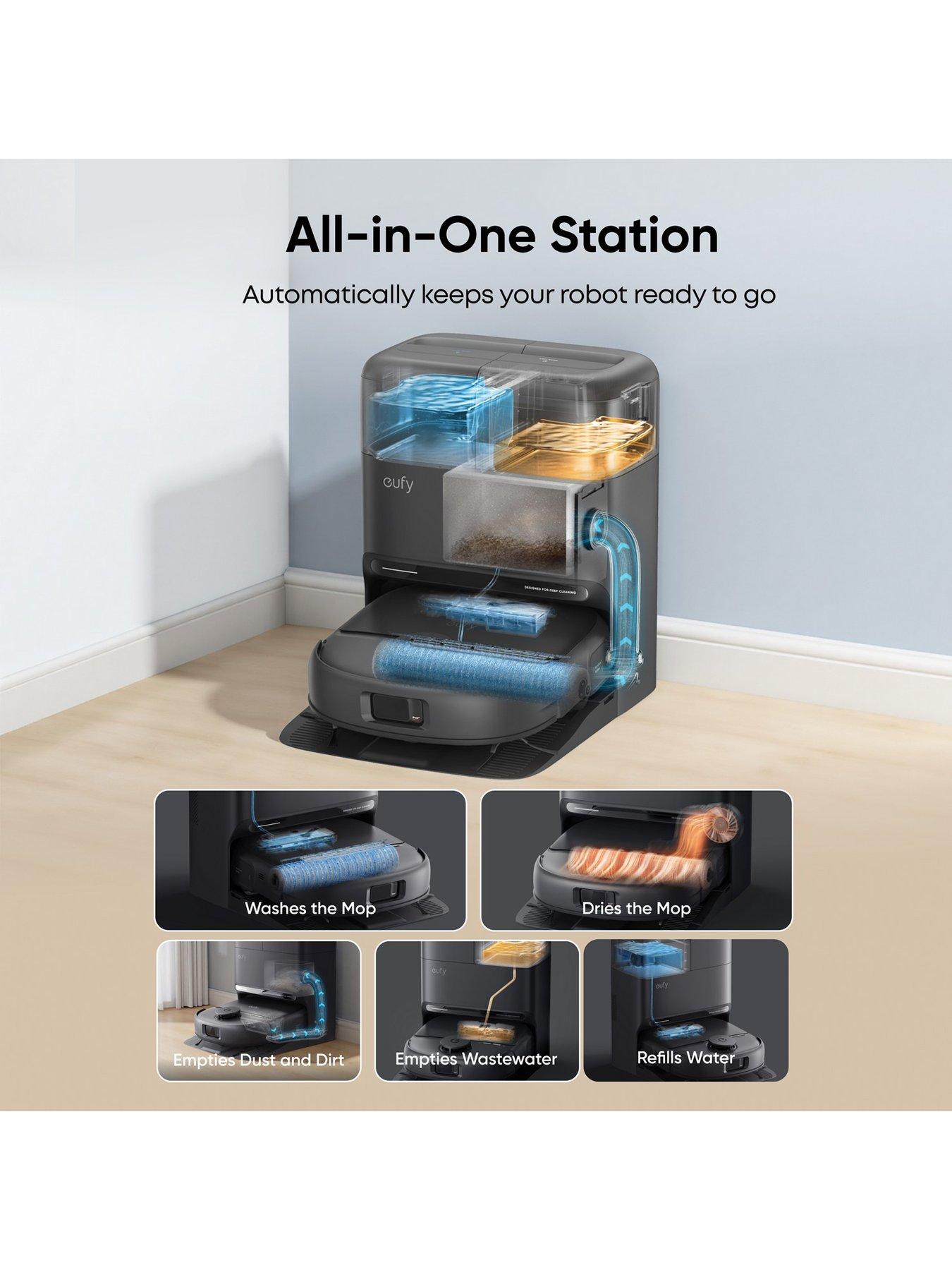 Image 7 of 8 of Eufy Omni C28A Robot Vacuum &amp; Mop with All-in-One Station with Accessory Kit