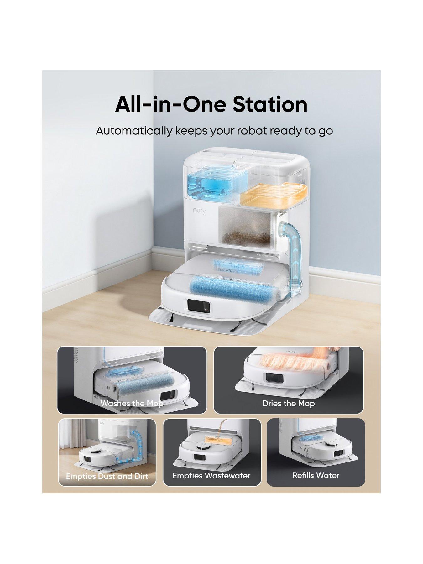 Image 5 of 8 of Eufy Omni C28 Robot Vacuum &amp; Mop with All-in-One Station White with Extra Dust Bags