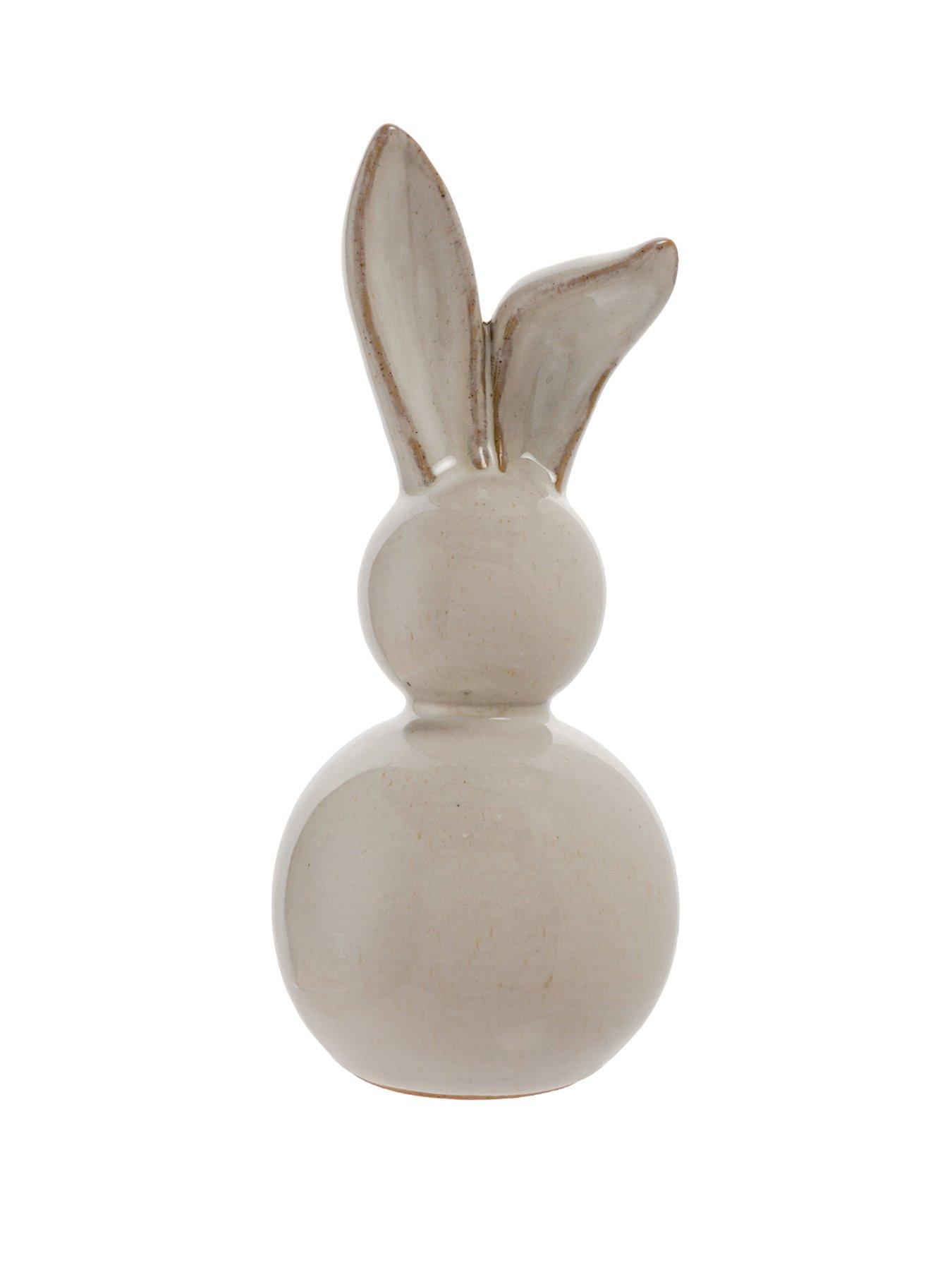Grey Ceramic Bunny Decor | Very