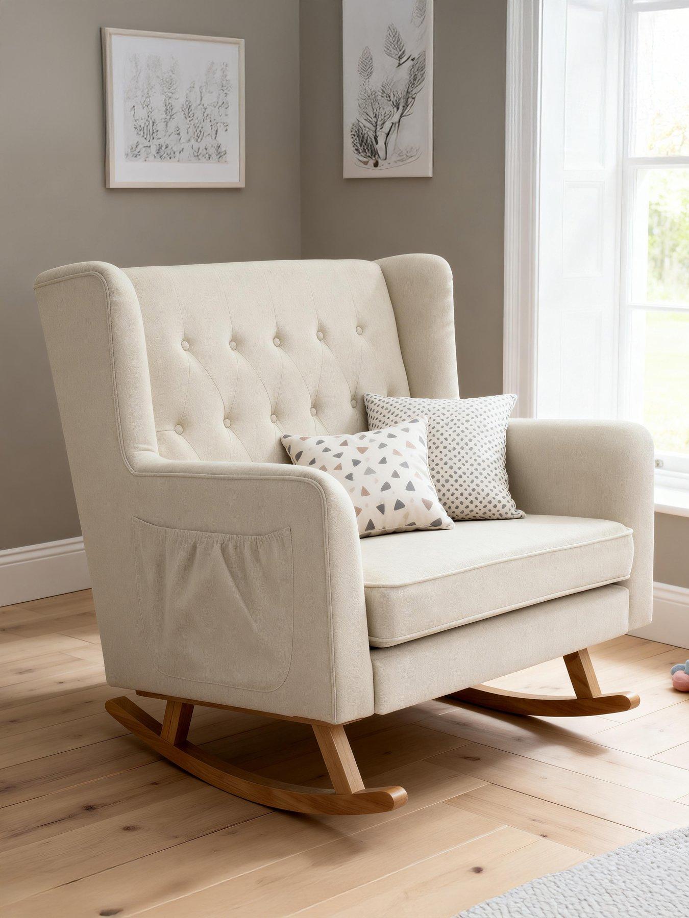 Image 1 of 6 of Babymore Lux Snuggle Rocking Chair - Ivory