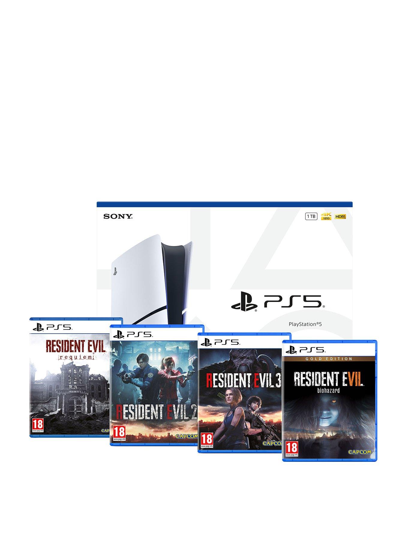 PlayStation 5 Disc Console – 1TB  &  Resident Evil: Requiem, Resident Evil 2, Resident Evil 3, Resident Evil 7: Gold Edition