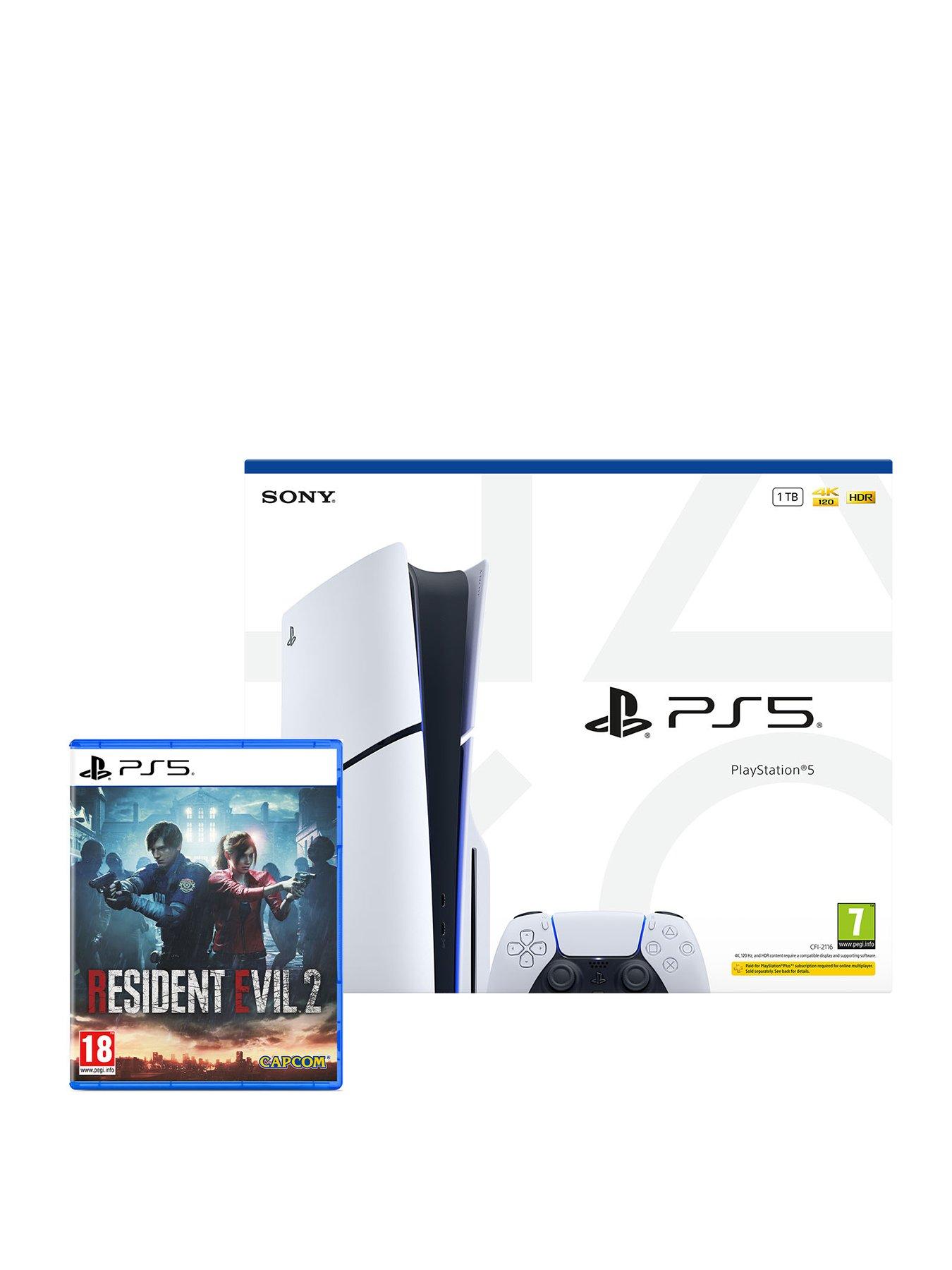 Image 1 of 7 of Playstation PlayStation 5&nbsp;Disc Console &ndash; 1TB&nbsp;&amp; Resident Evil 2