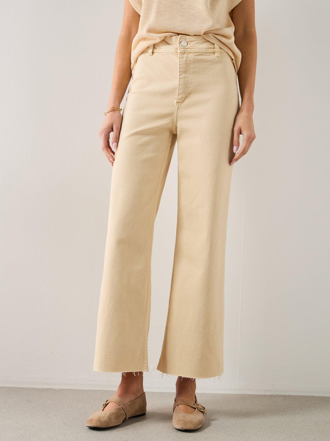 Mango Catherin Culotte High-rise Jeans - Yellow