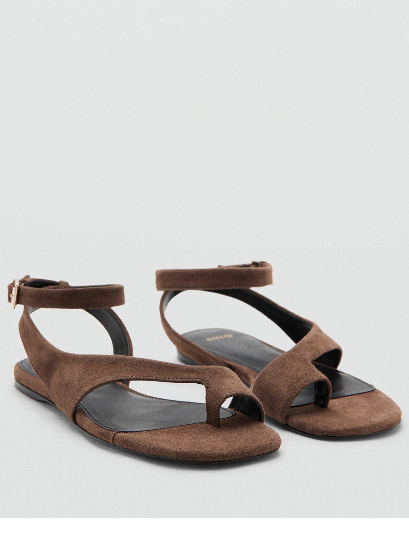 Mango Strap Sandals - Brown | Very
