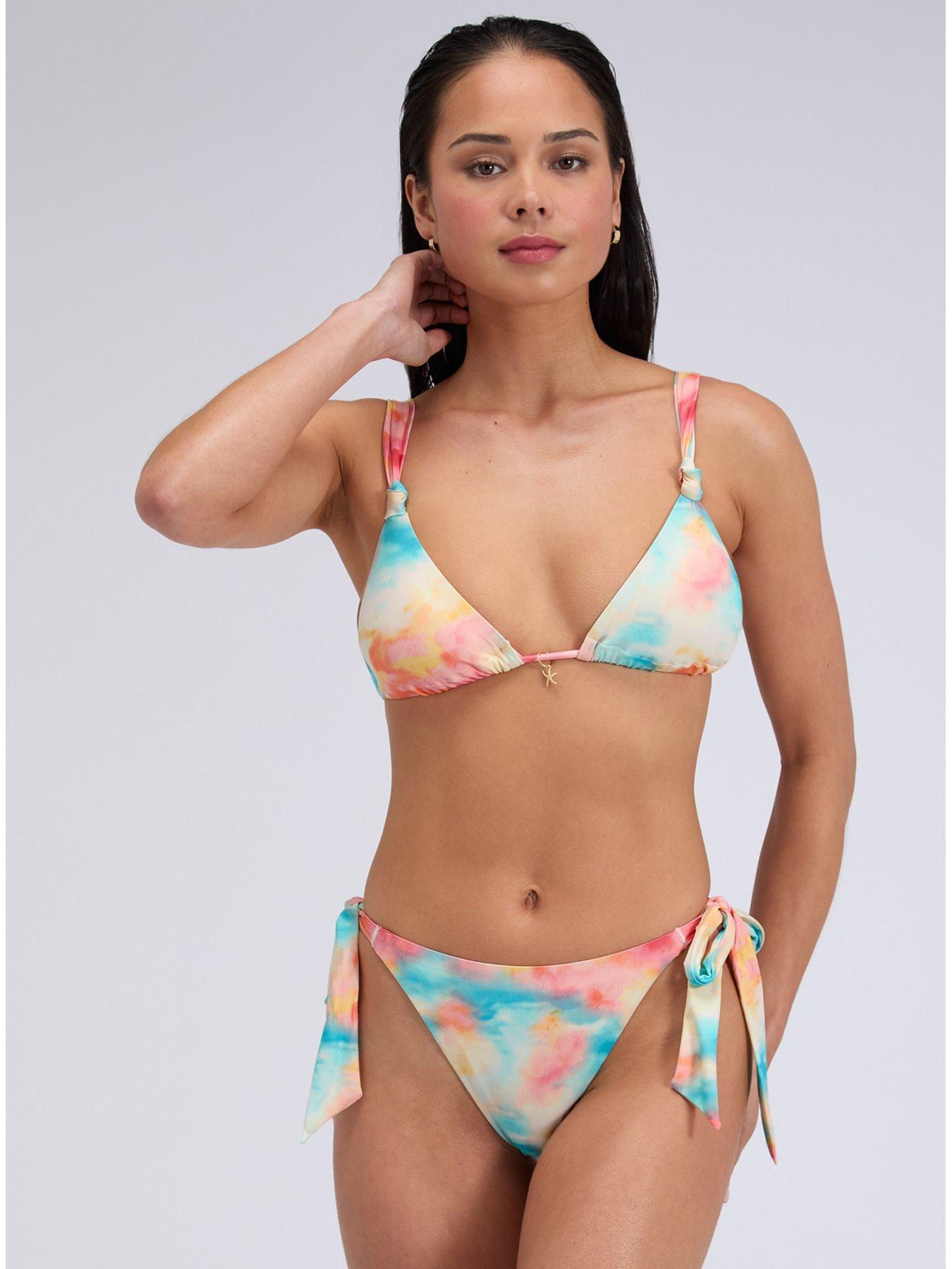 Image 3 of 6 of Boux Avenue Seychelles String Side Bikini Brief - Pink Mix