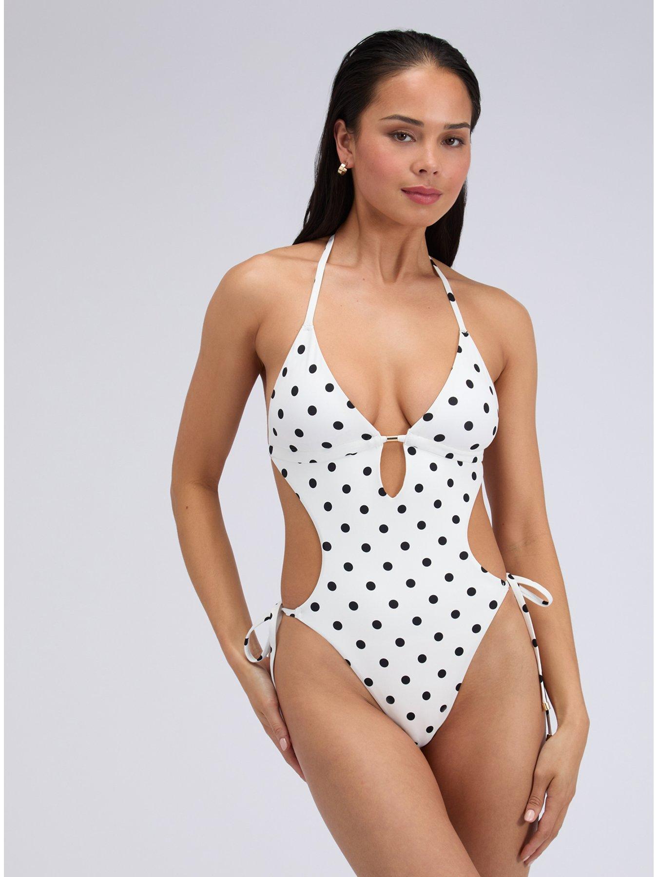 Boux Avenue Naxos String Side Swimsuit - White Mix