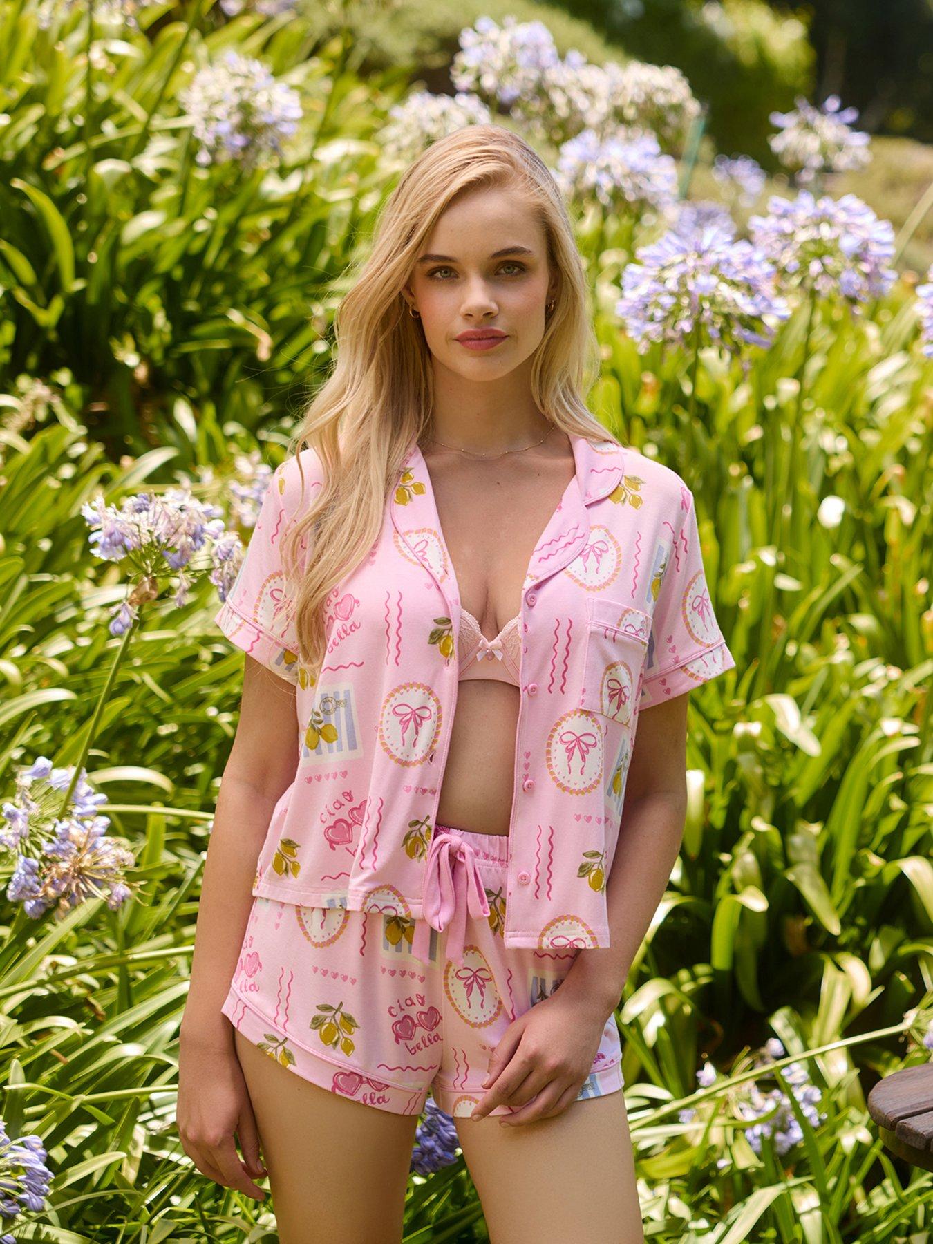 Boux Avenue Postcard Modal Short Pyjama Set - Pink