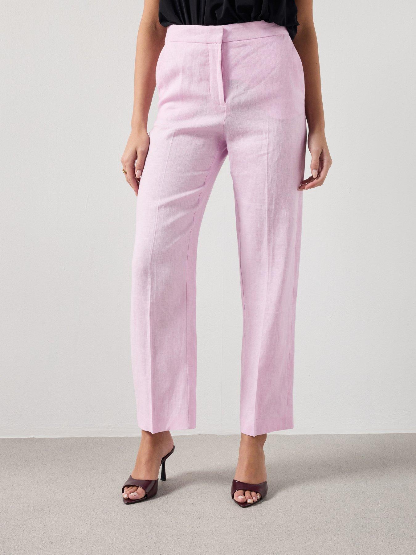 Mango Linen Suit Co-ord Trousers - Pink