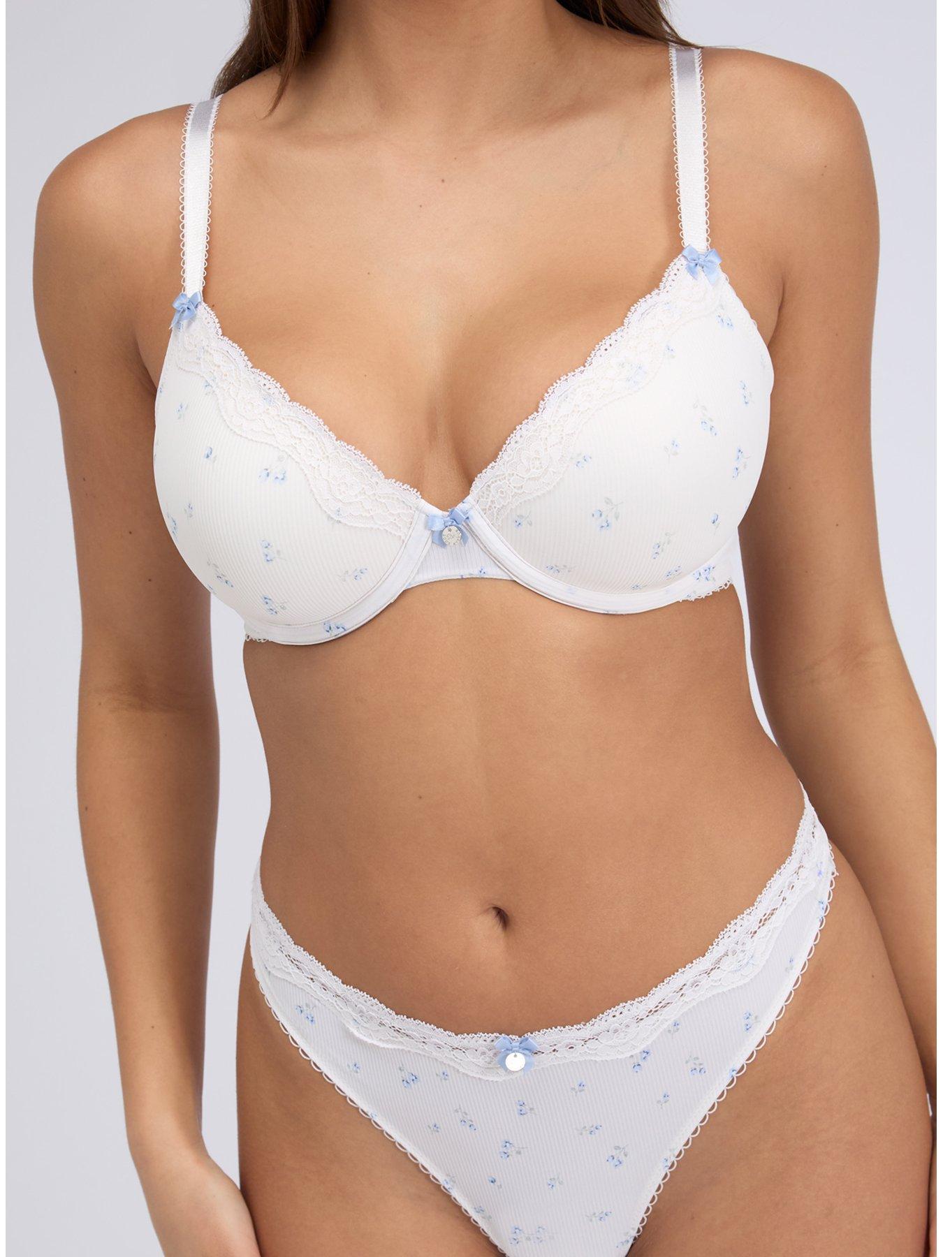 Image 5 of 5 of Boux Avenue Daphne Print Thong - Ivory