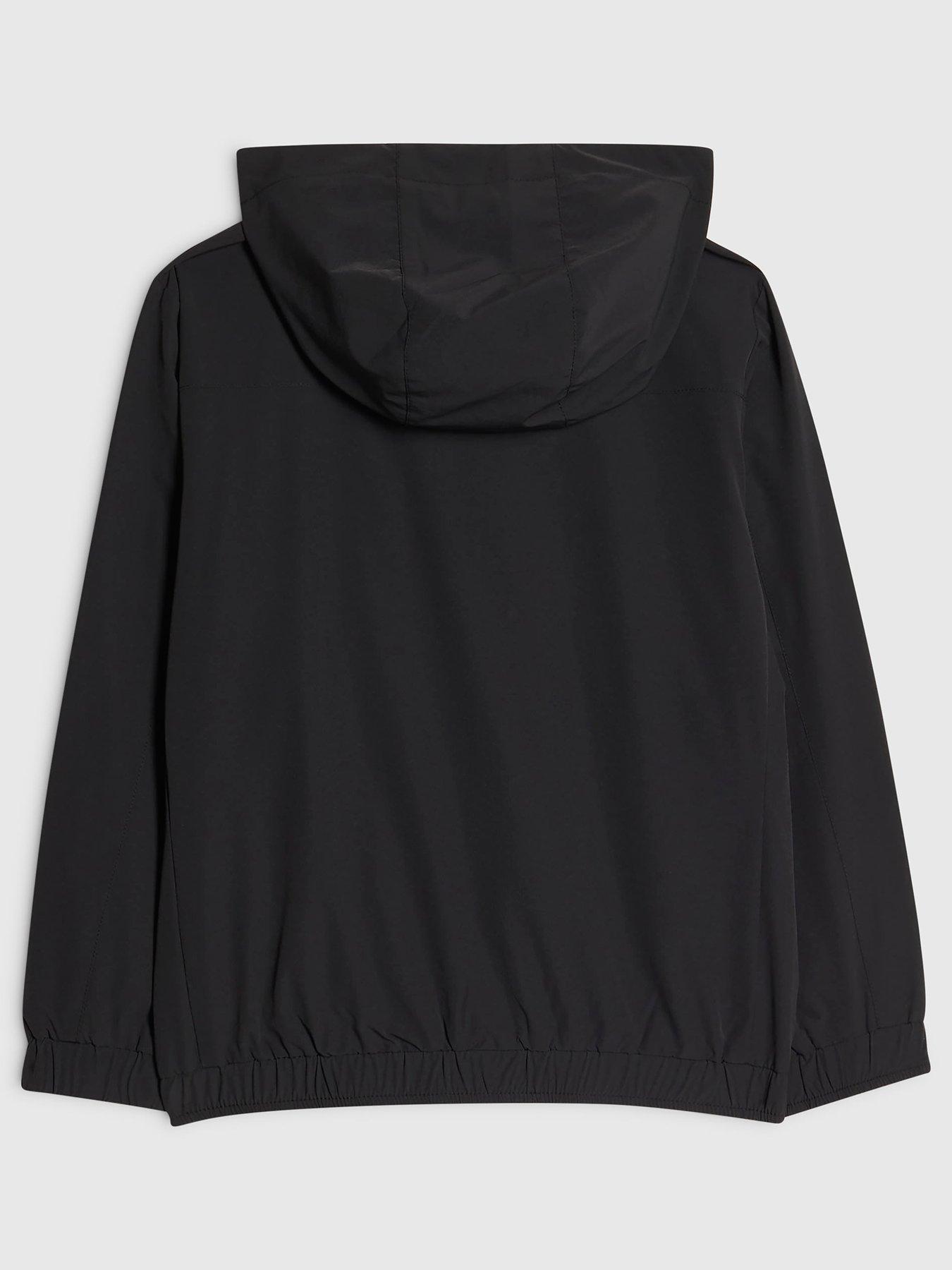 Image 2 of 4 of River Island Older Boys Hooded Tech Jacket - Black