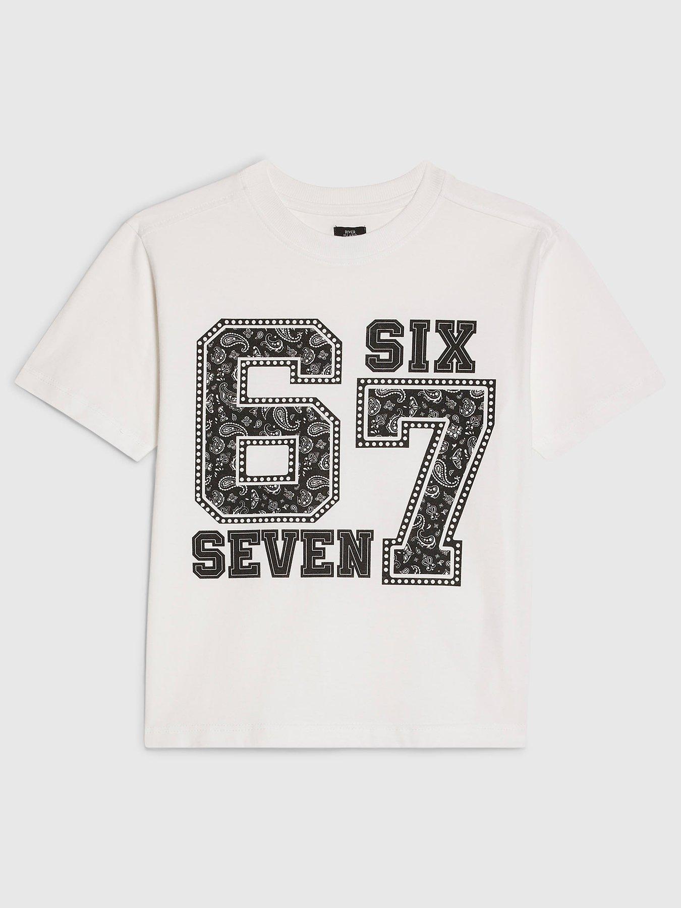 River Island Unisex 67 Bandana T-shirt - White