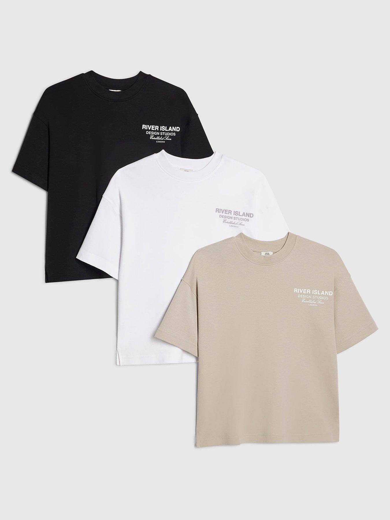 Image 2 of 4 of River Island Boys 3 Pack T-Shirts - Multi