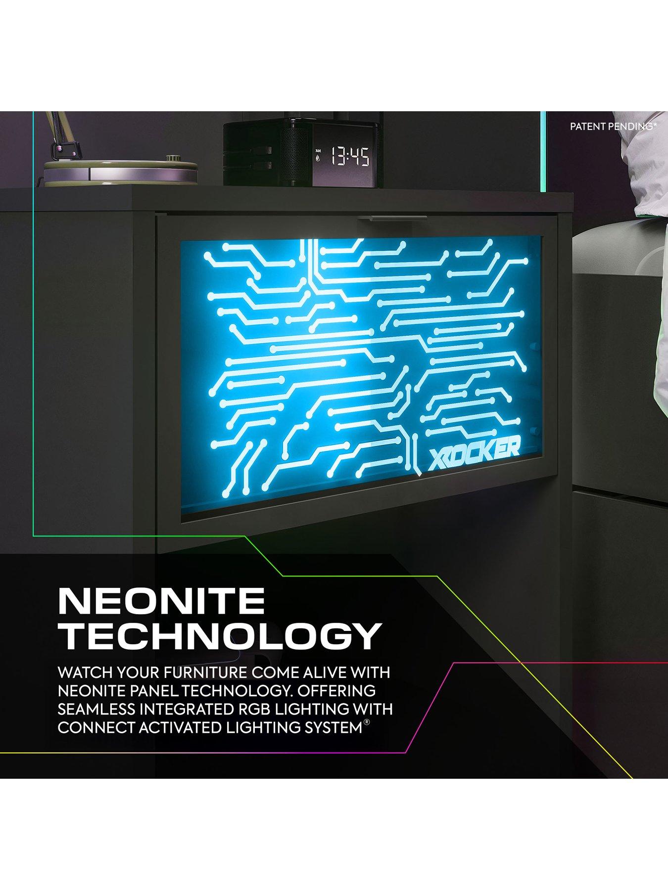 Image 3 of 8 of X Rocker Neonite Bedside Circuit Edition With App Control Led Lights