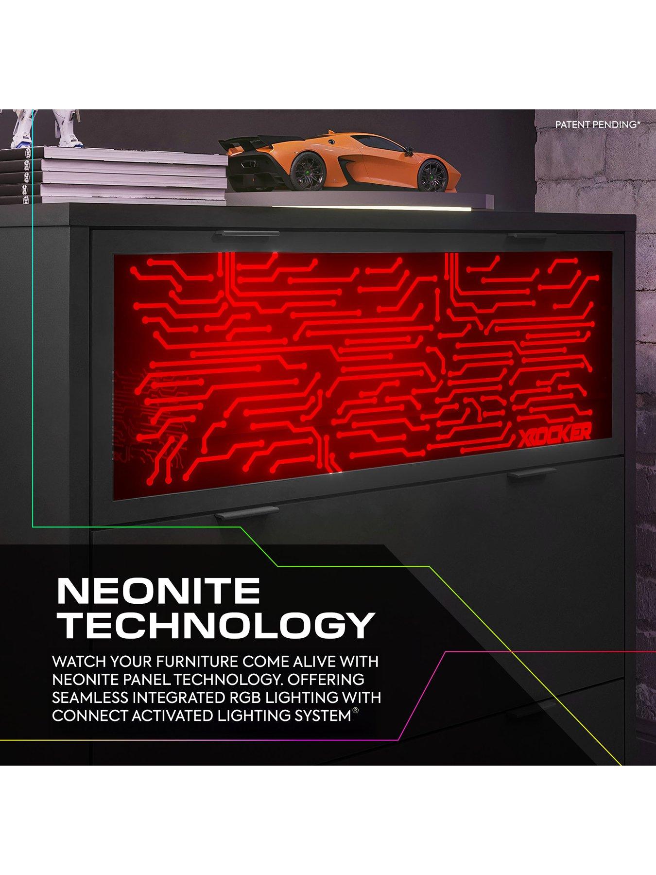 X Rocker Neonite Chest Of Drawers Circuit Edition With App Control Led ...