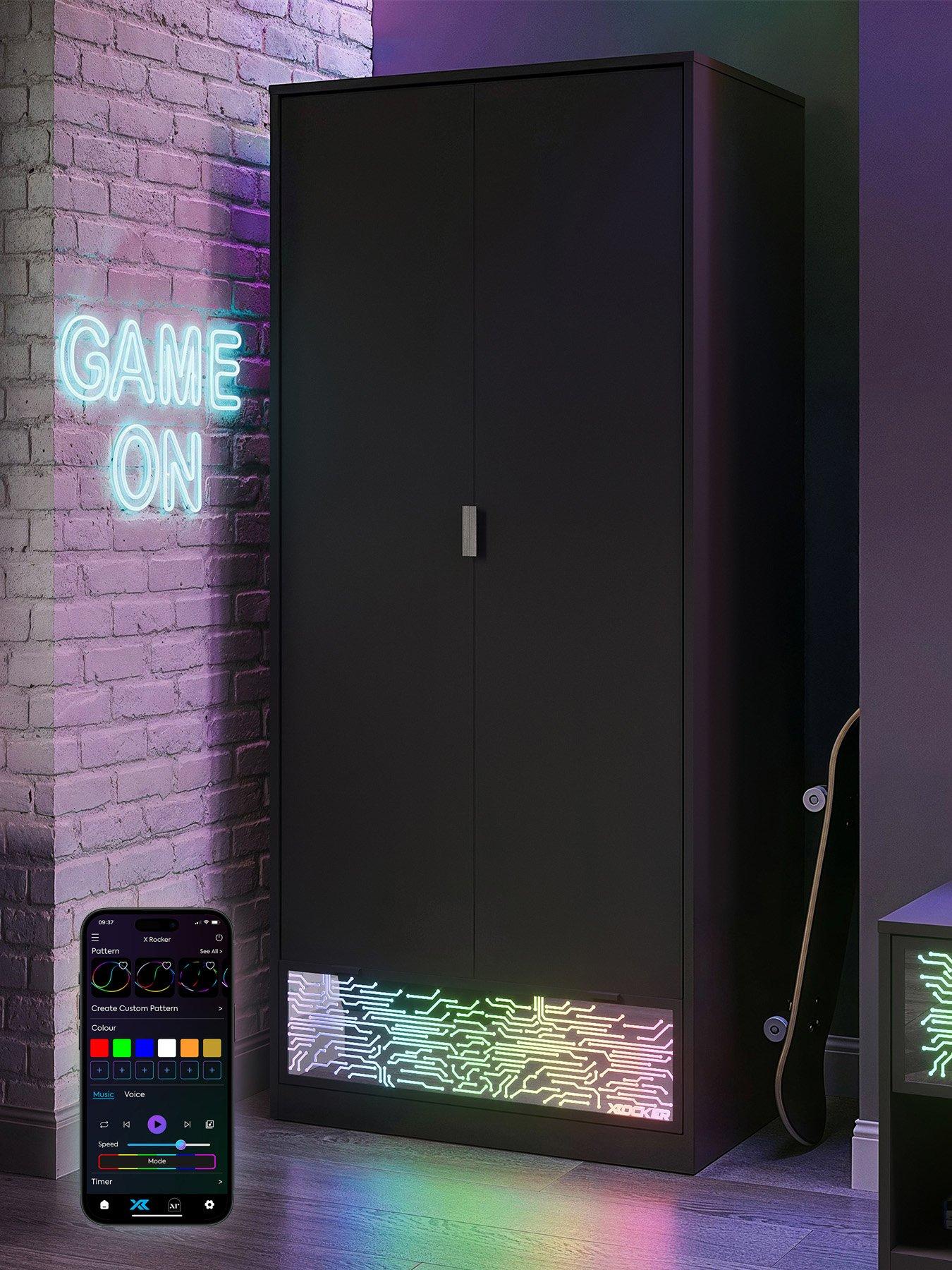 X Rocker Neonite Wardrobe Circuit Edition With App Control Led Lights