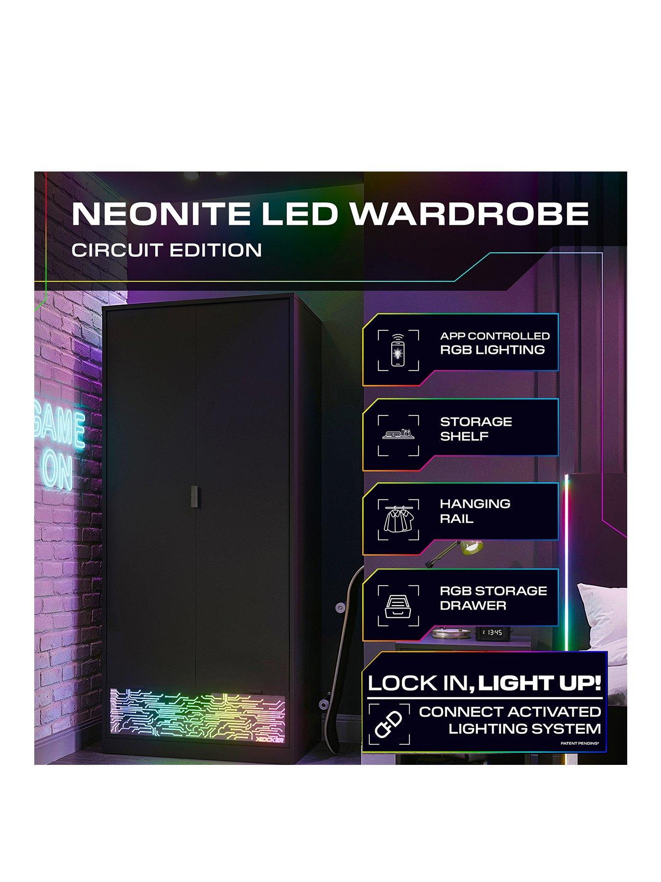 Image 2 of 8 of X Rocker Neonite Wardrobe Circuit Edition With App Control Led Lights