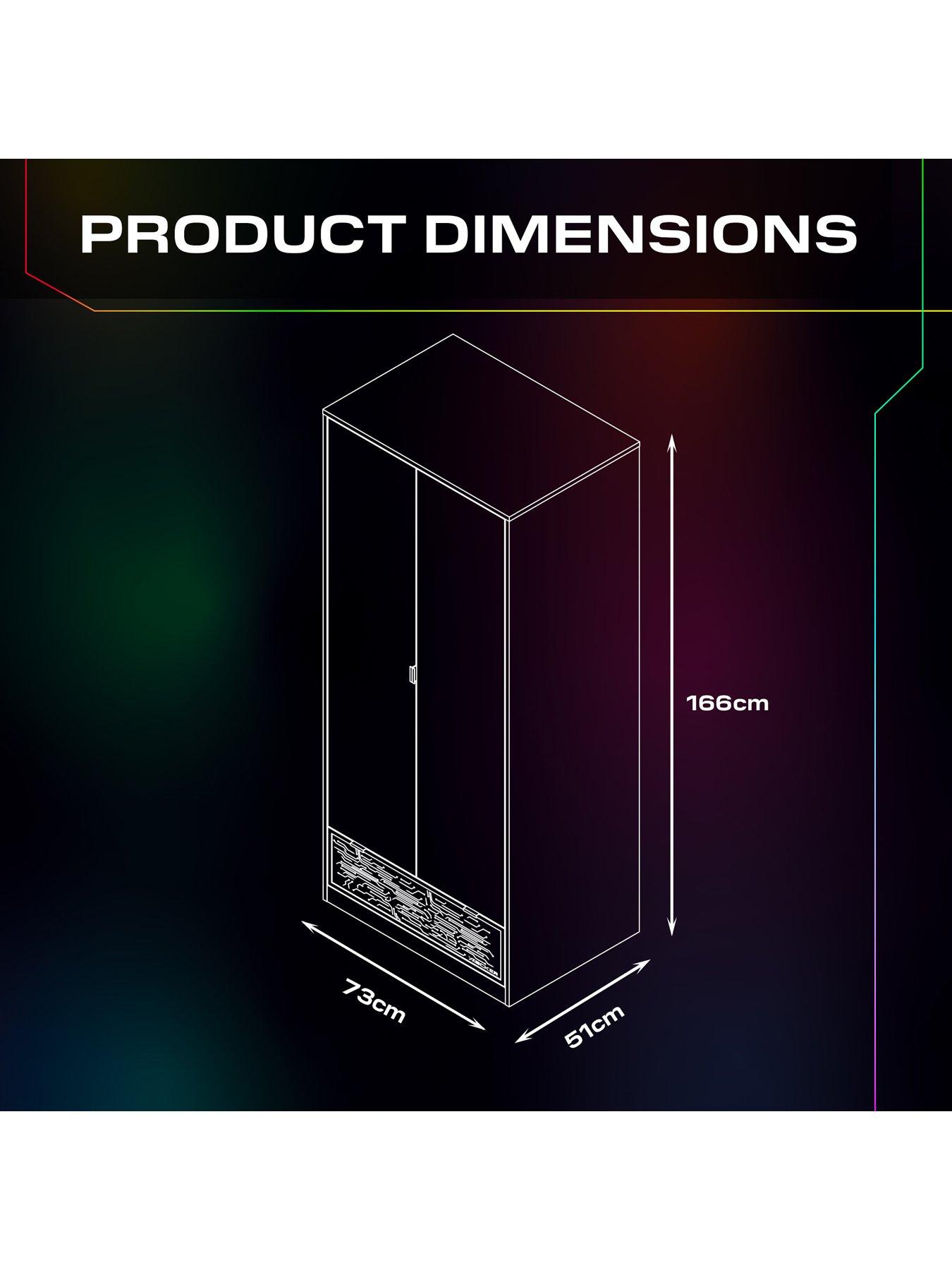 Image 7 of 8 of X Rocker Neonite Wardrobe Circuit Edition With App Control Led Lights