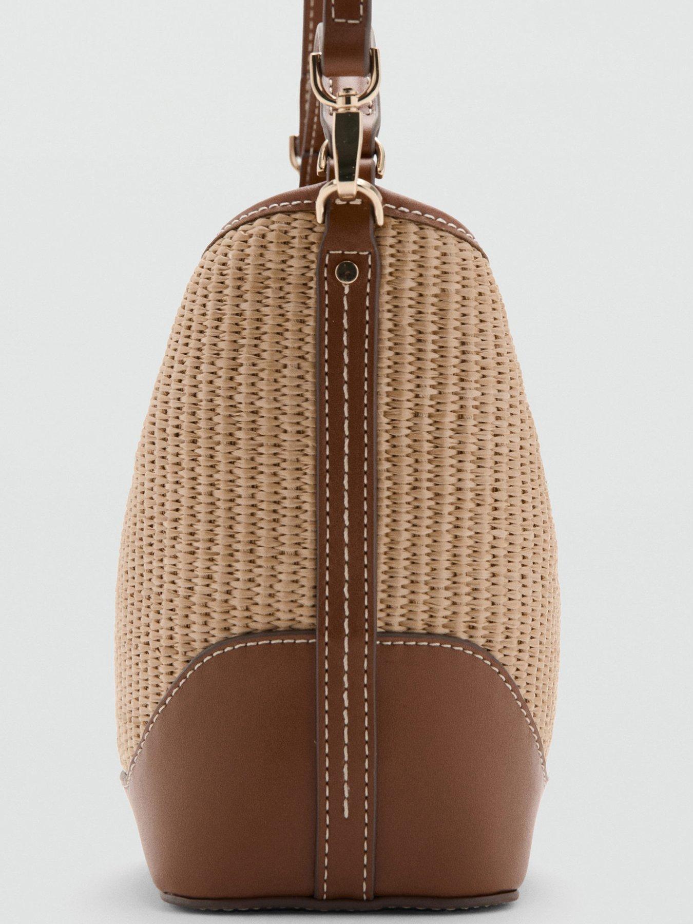 Image 3 of 5 of Mango Woven Bucket Bag - Brown