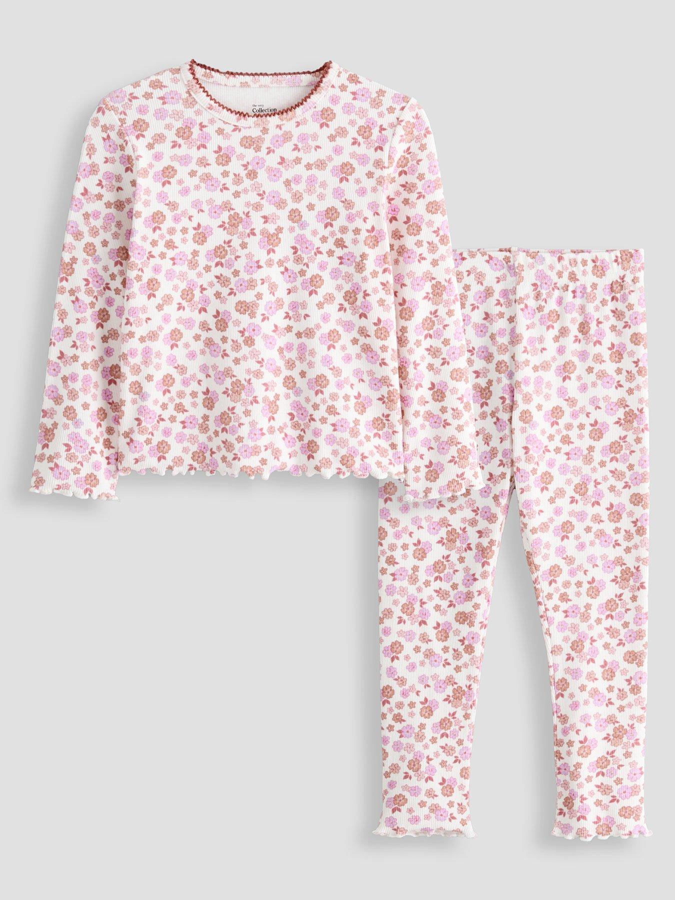 The Very Collection Toddler Girl Ribbed Floral Ditsy Single Pyjama Set - Multi