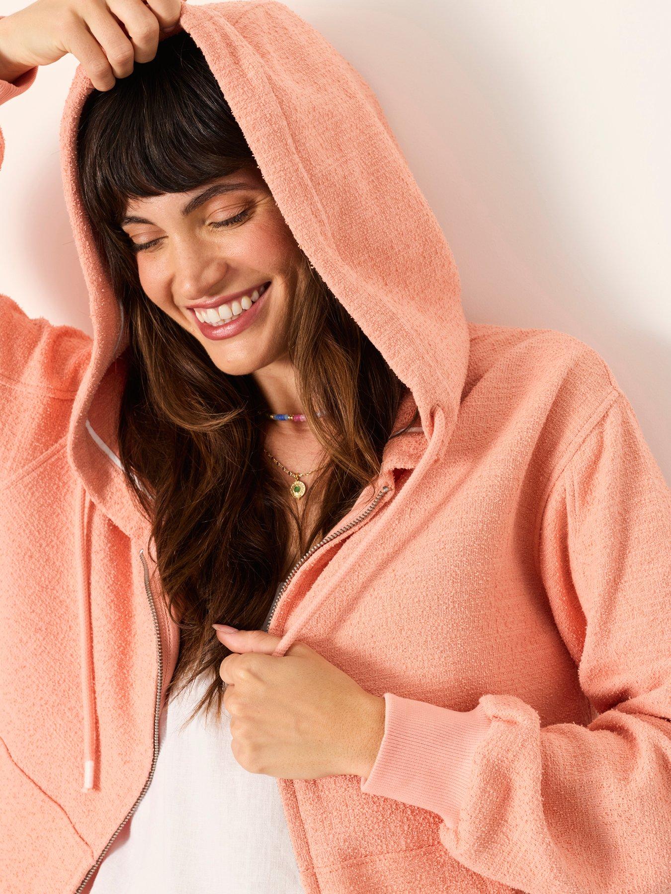 Image 4 of 6 of FatFace Flora Zip Thru Jacket - Pink