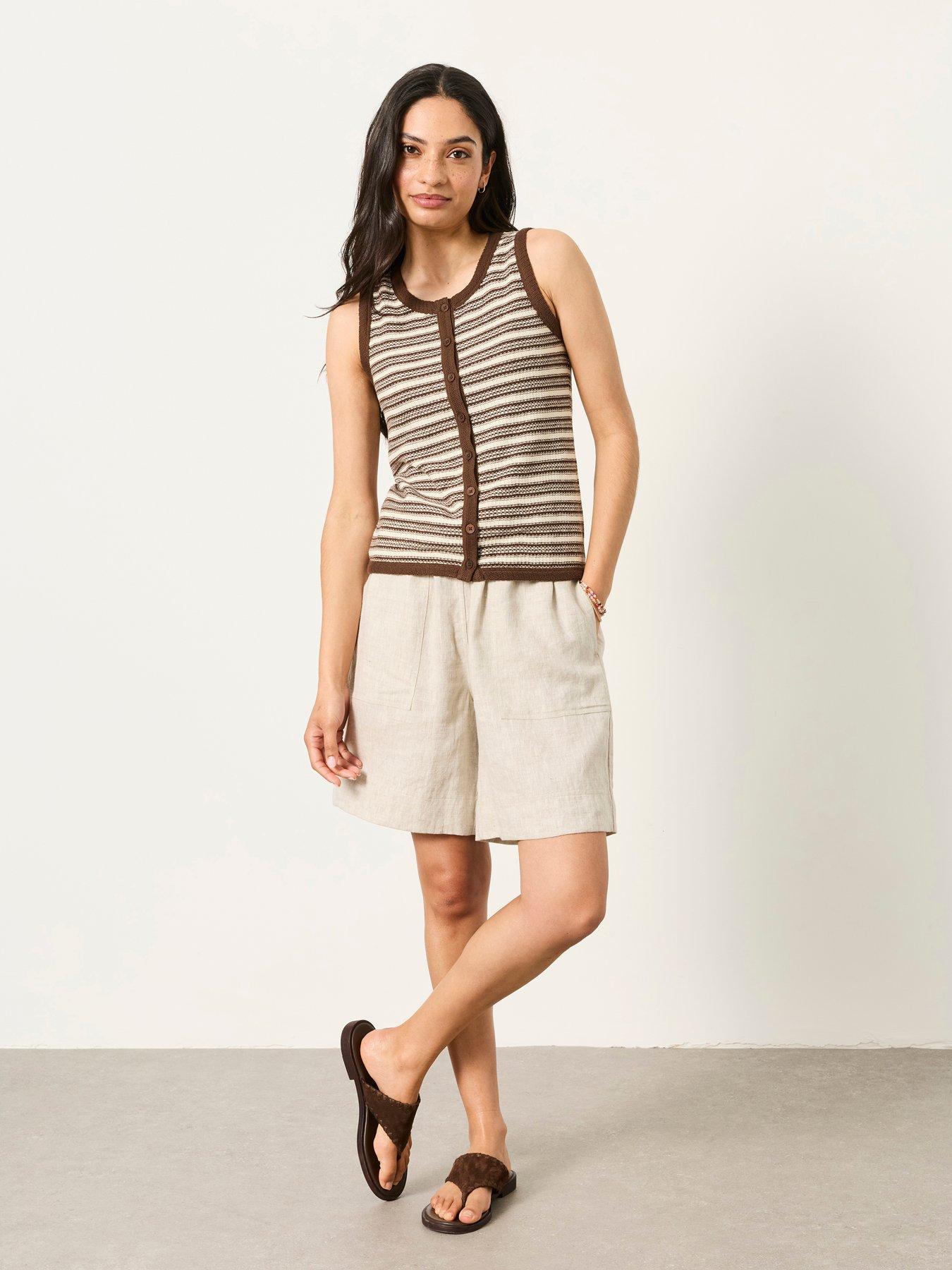 Image 3 of 6 of FatFace Rosa Stripe Waistcoat - Multi