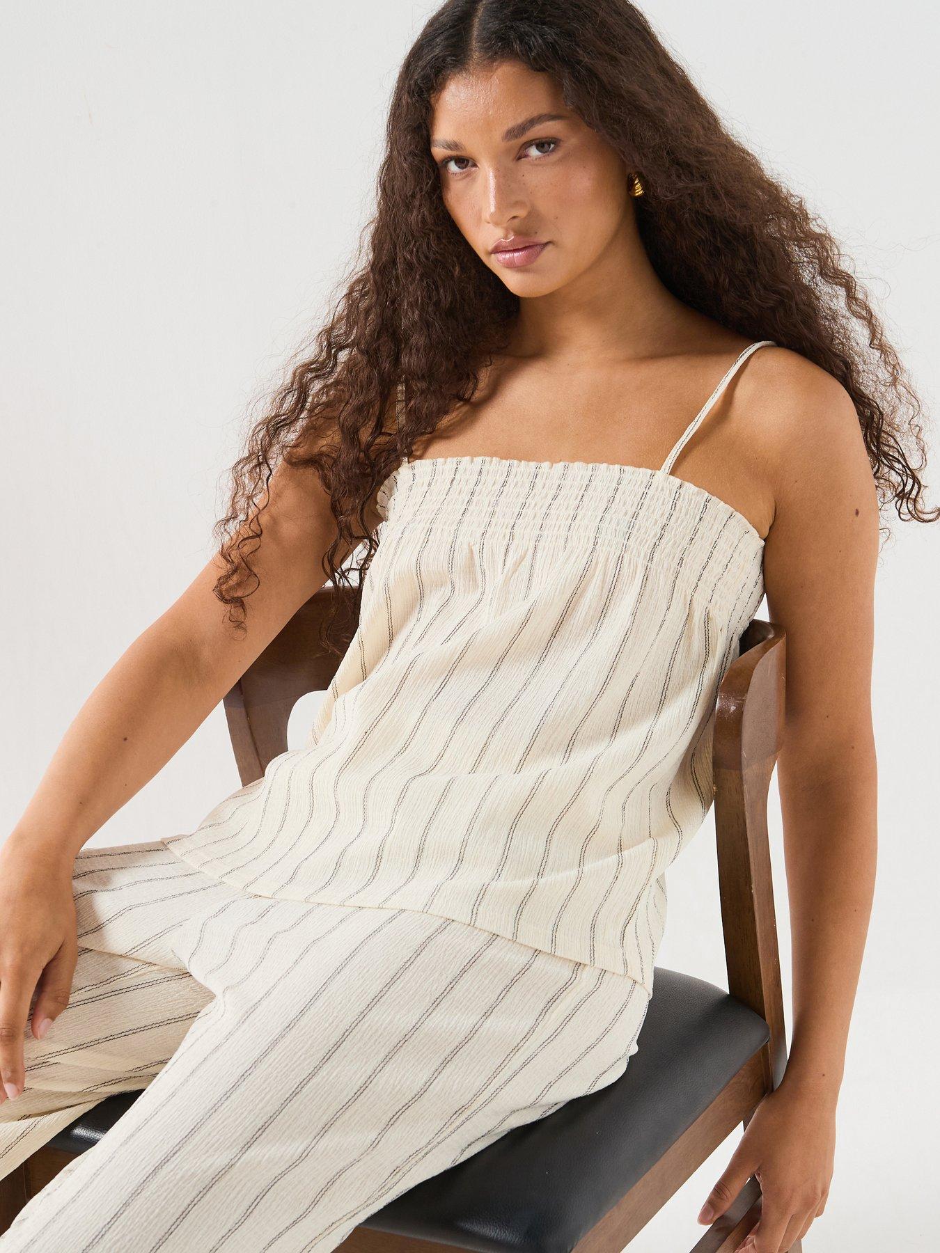 Only Onlmika S/l Stripe Top Jrs
