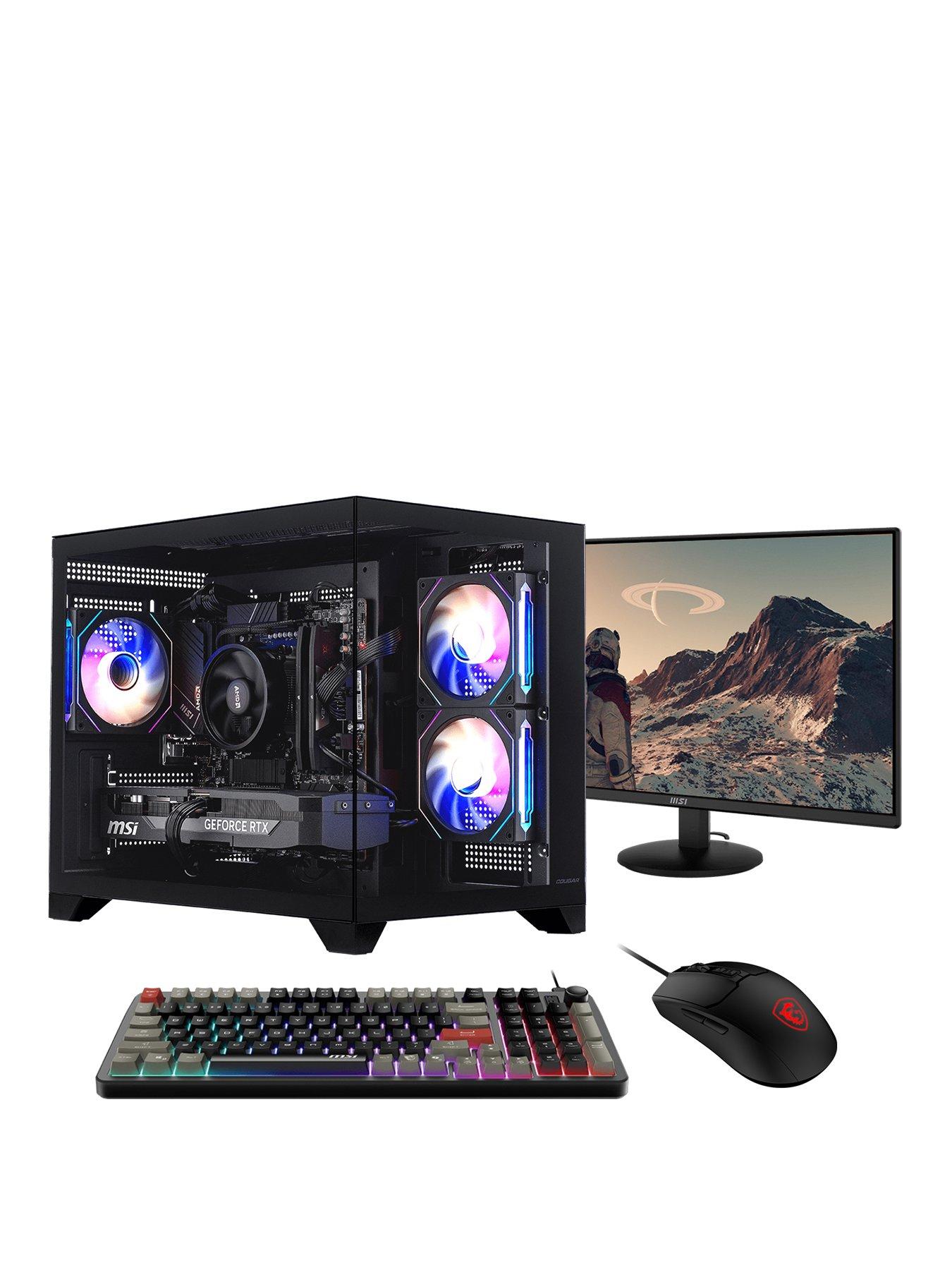 Stormforce Carbon AMD Ryzen 5, 16GB RAM, 1TB SSD, GeForce RTX 3050, Gaming Desktop Bundle
