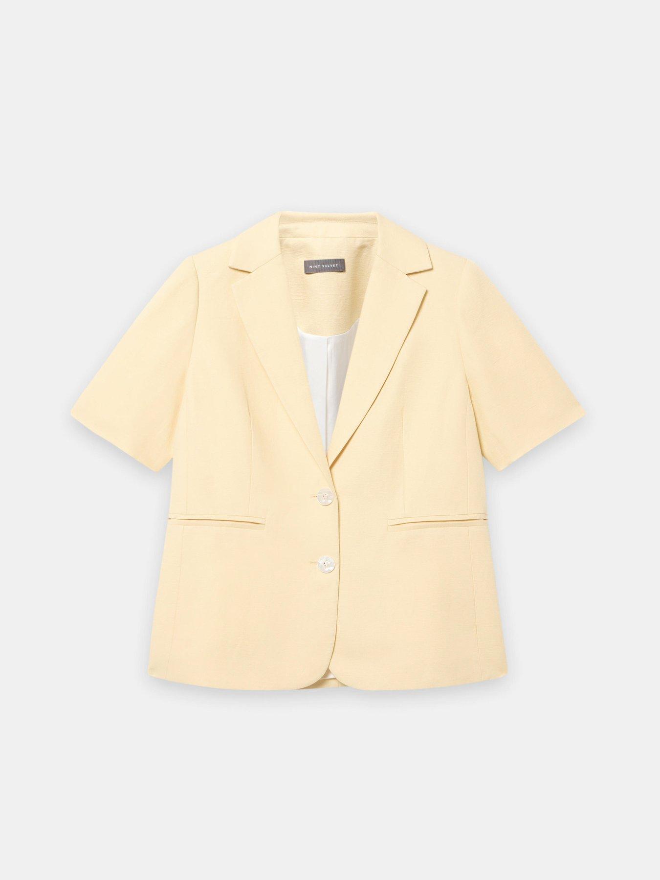 Image 5 of 6 of Mint Velvet Short Sleeve Linen Blazer