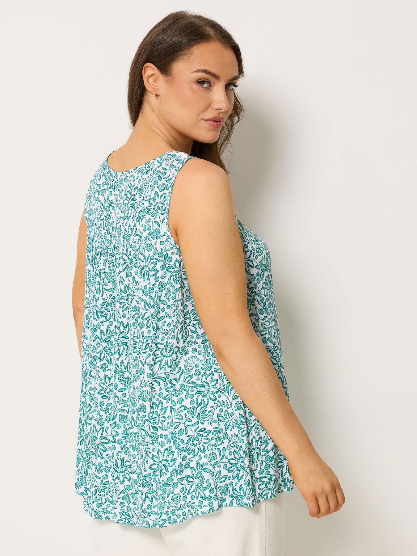 Image 2 of 5 of Yours Curve Sleeveless Gypsy Vest - Green