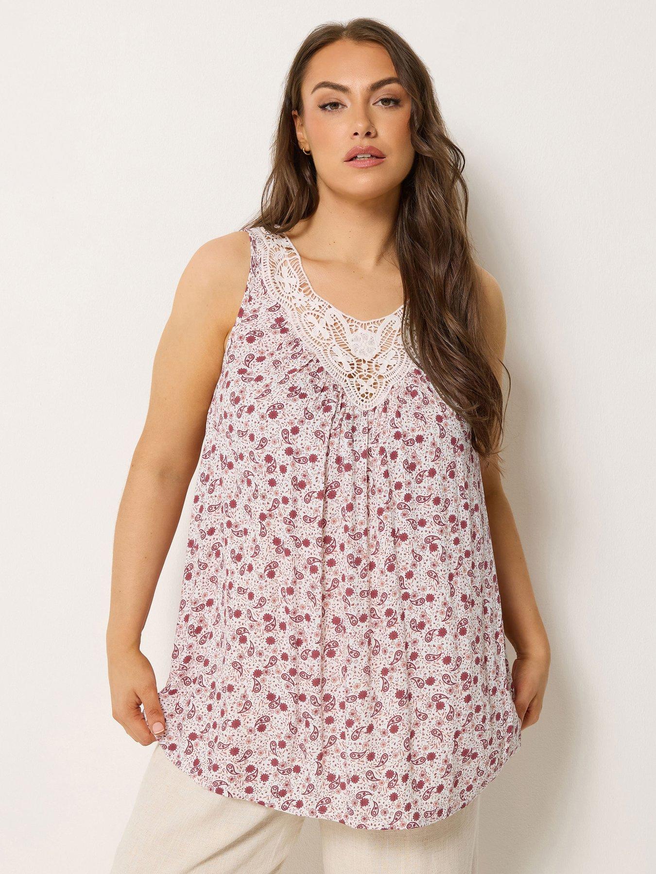 Yours Curve Sleeveless Gypsy Vest - Cream