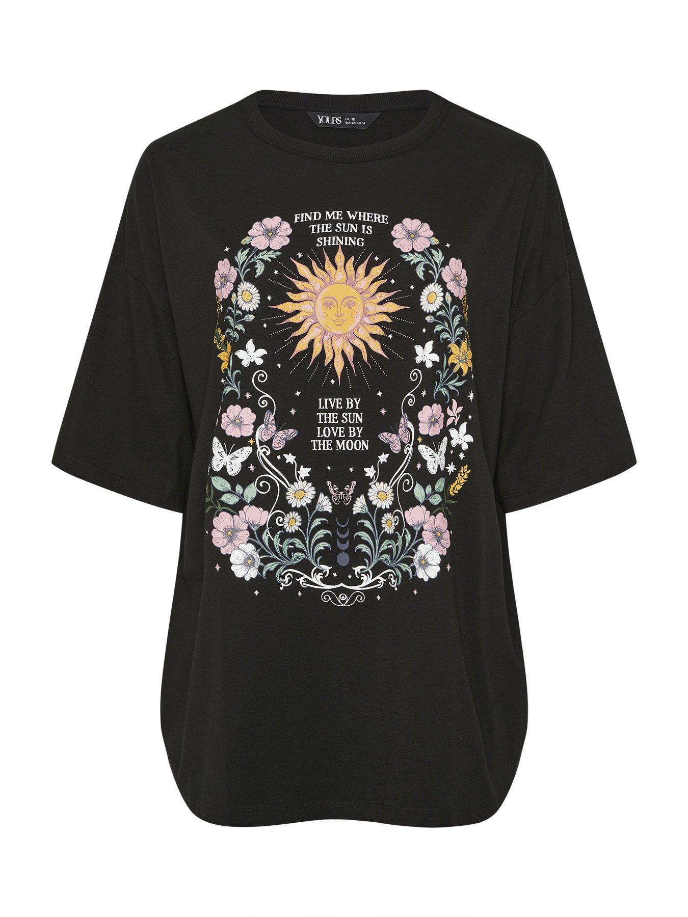 Image 5 of 5 of Yours Curve Placement Boxy T-shirt